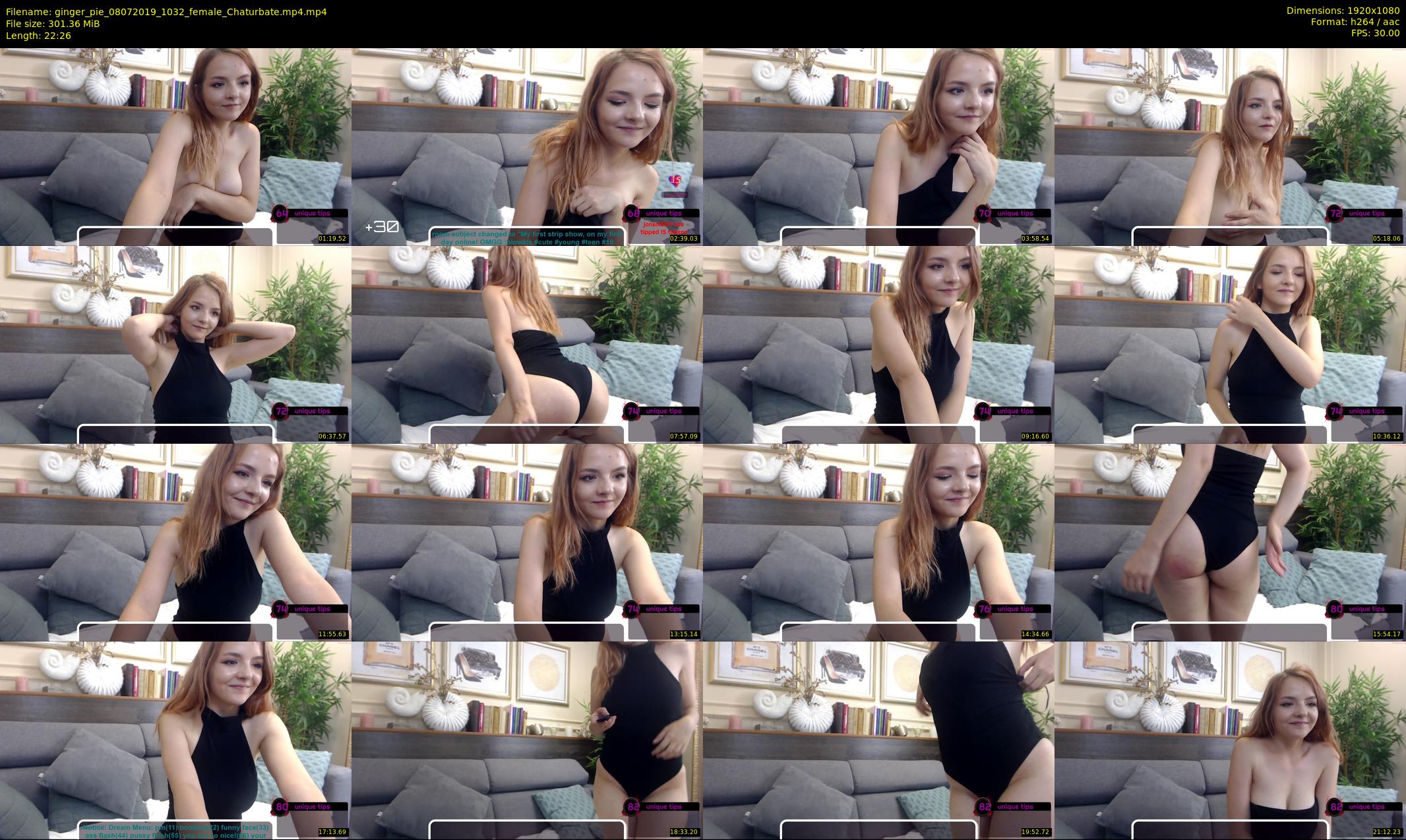 ginger_pie — 23 minute Chaturbate female cam show recording, 1080p, Jul 8, 2019