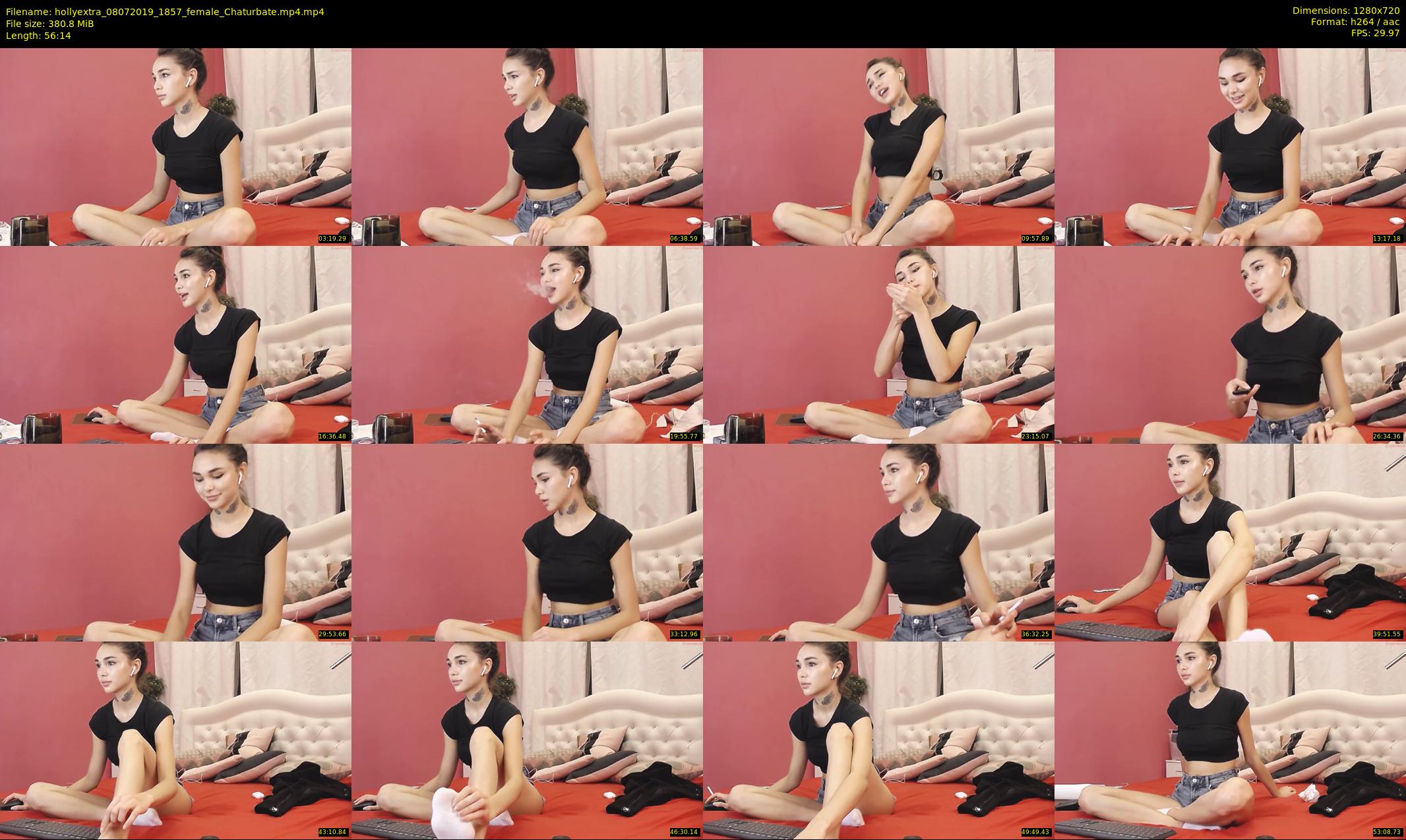 hollyextra — 57 minute Chaturbate female cam show recording, 720p, Jul 8, 2019