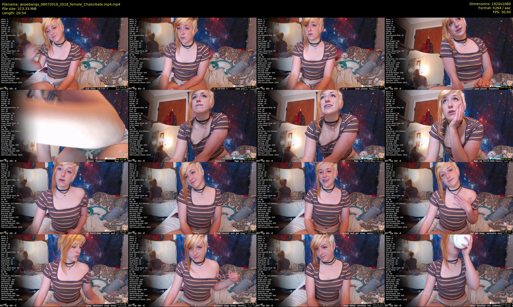 jessebangs — 21 minute Chaturbate female cam show recording, 1080p, Jul 8, 2019