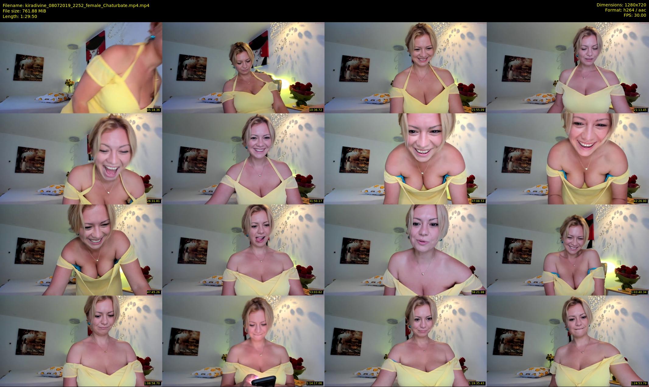 kiradivine — 90 minute Chaturbate female cam show recording, 720p, Jul 8, 2019