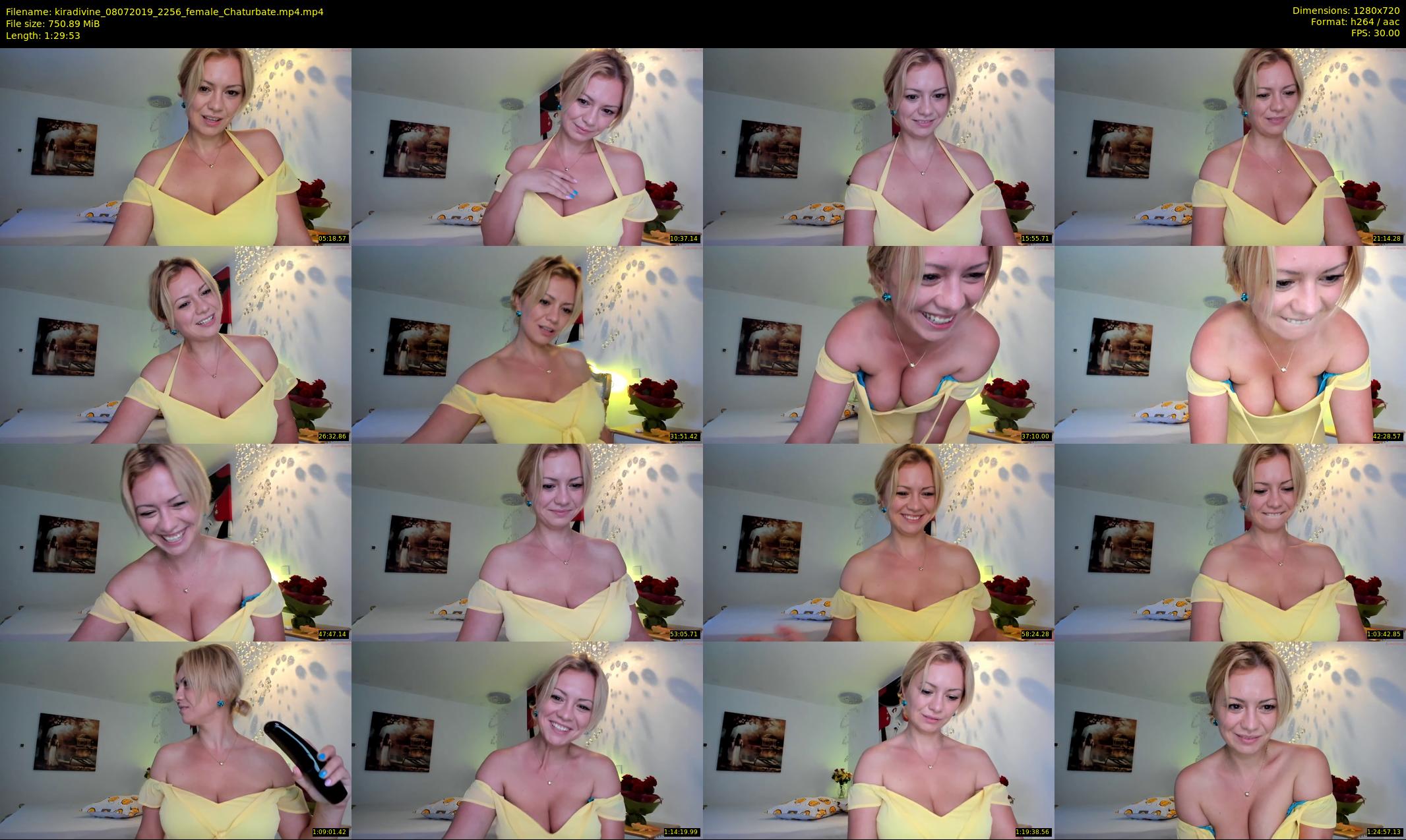kiradivine — 90 minute Chaturbate female cam show recording, 720p, Jul 8, 2019