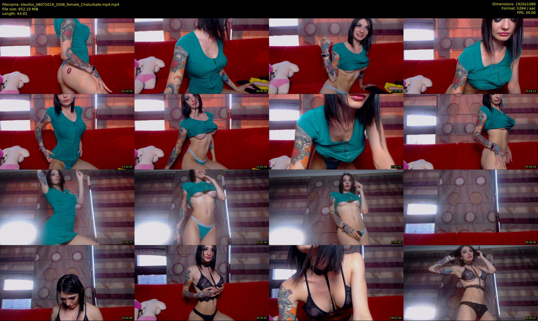 kleofox — 44 minute Chaturbate female cam show recording, 1080p, Jul 8, 2019