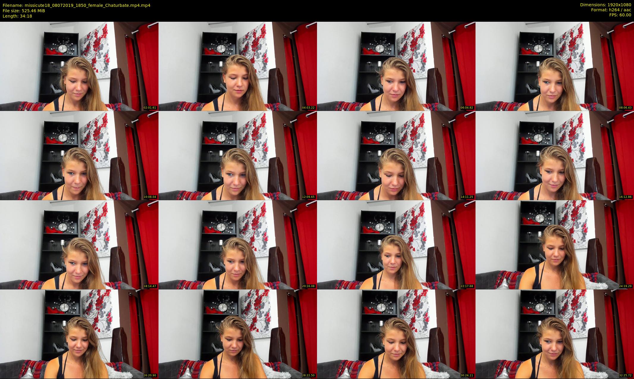 missicute18 — 35 minute Chaturbate female cam show recording, 1080p, Jul 8, 2019