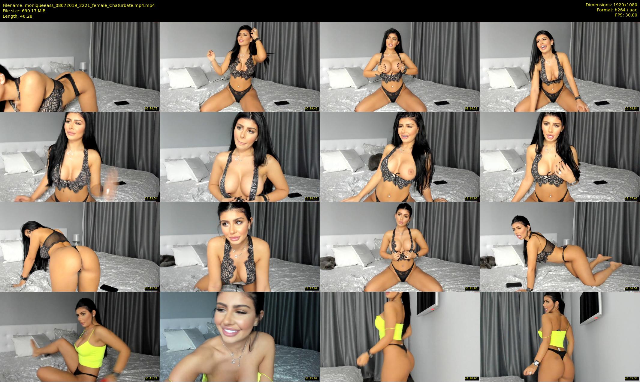moniqueeass — 47 minute Chaturbate female cam show recording, 1080p, Jul 8, 2019