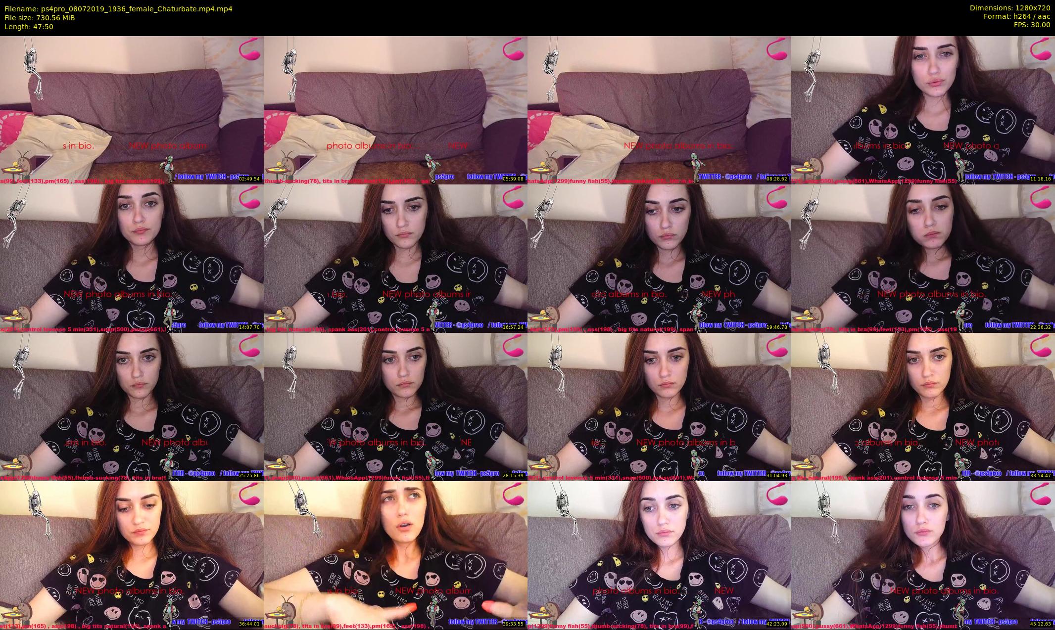 ps4pro — 48 minute Chaturbate female cam show recording, 720p, Jul 8, 2019