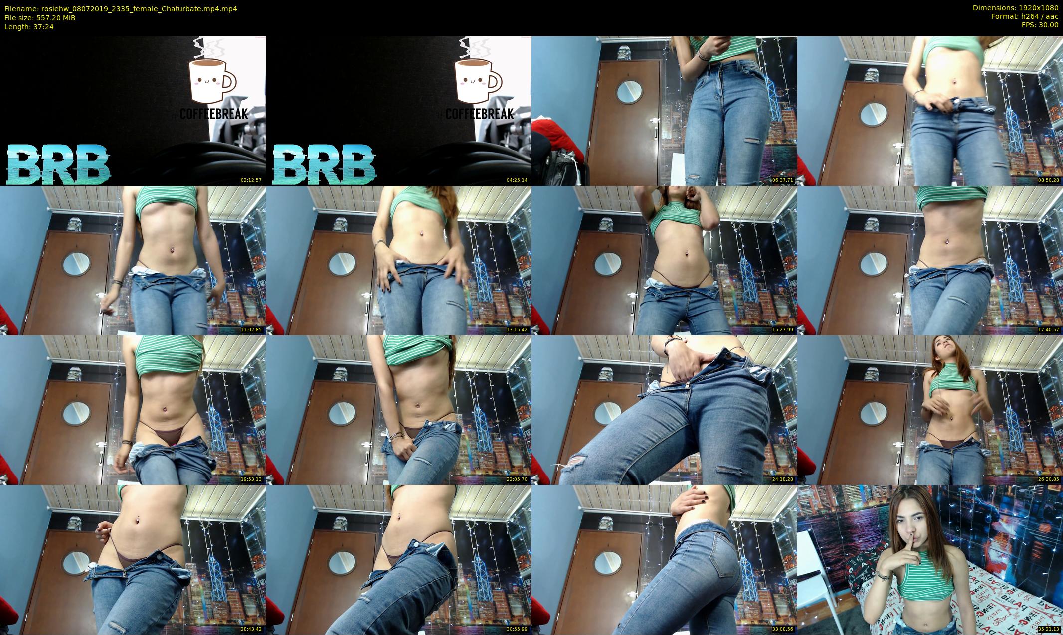 rosiehw — 38 minute Chaturbate couple cam show recording, 1080p, Jul 8, 2019