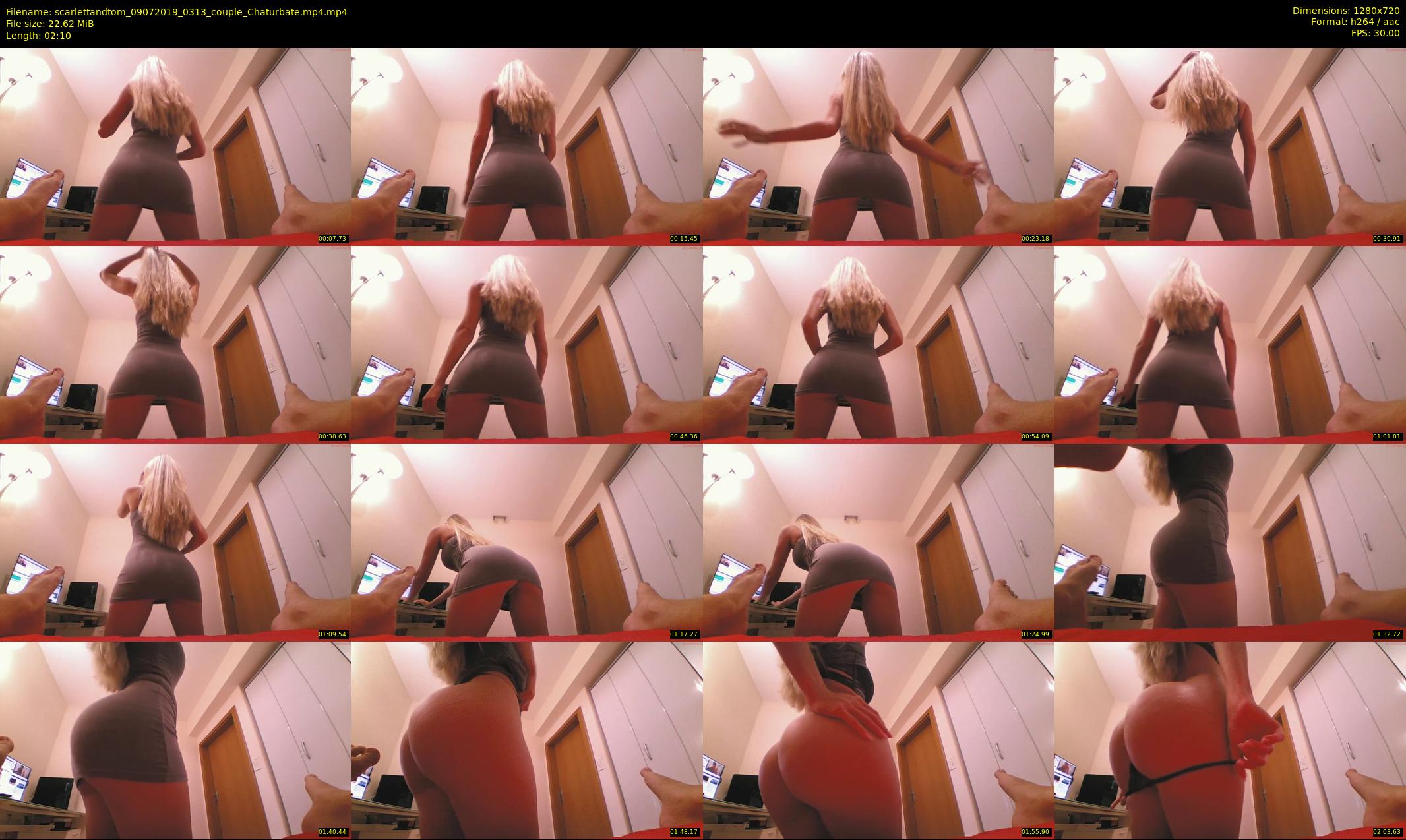scarlettandtom — 3 minute Chaturbate couple cam show recording, 720p, Jul 9, 2019