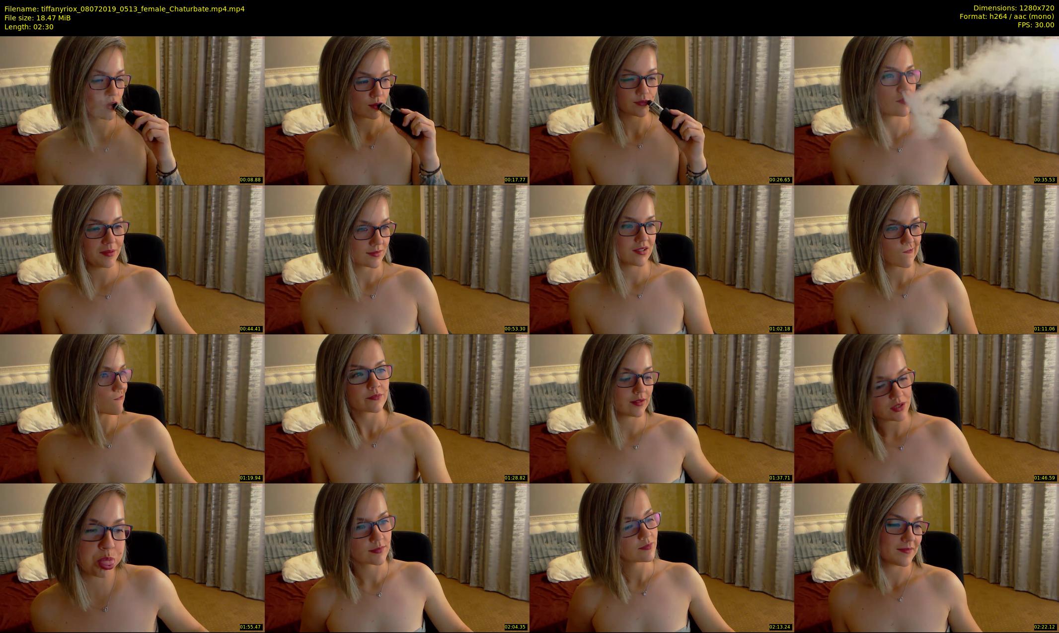 tiffanyriox — 3 minute Chaturbate female cam show recording, 720p, Jul 8, 2019