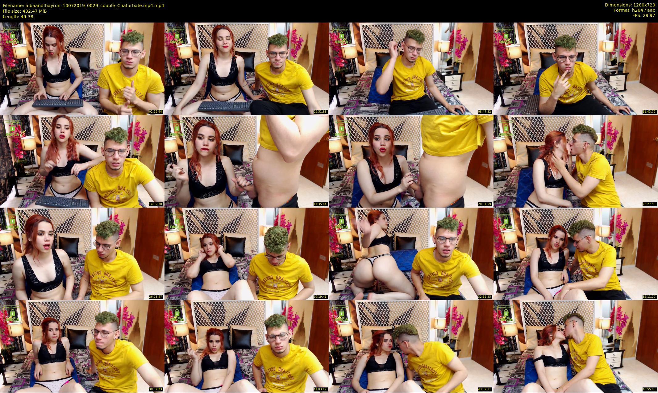 albaandthayron — 50 minute Chaturbate couple cam show recording, 720p, Jul 10, 2019