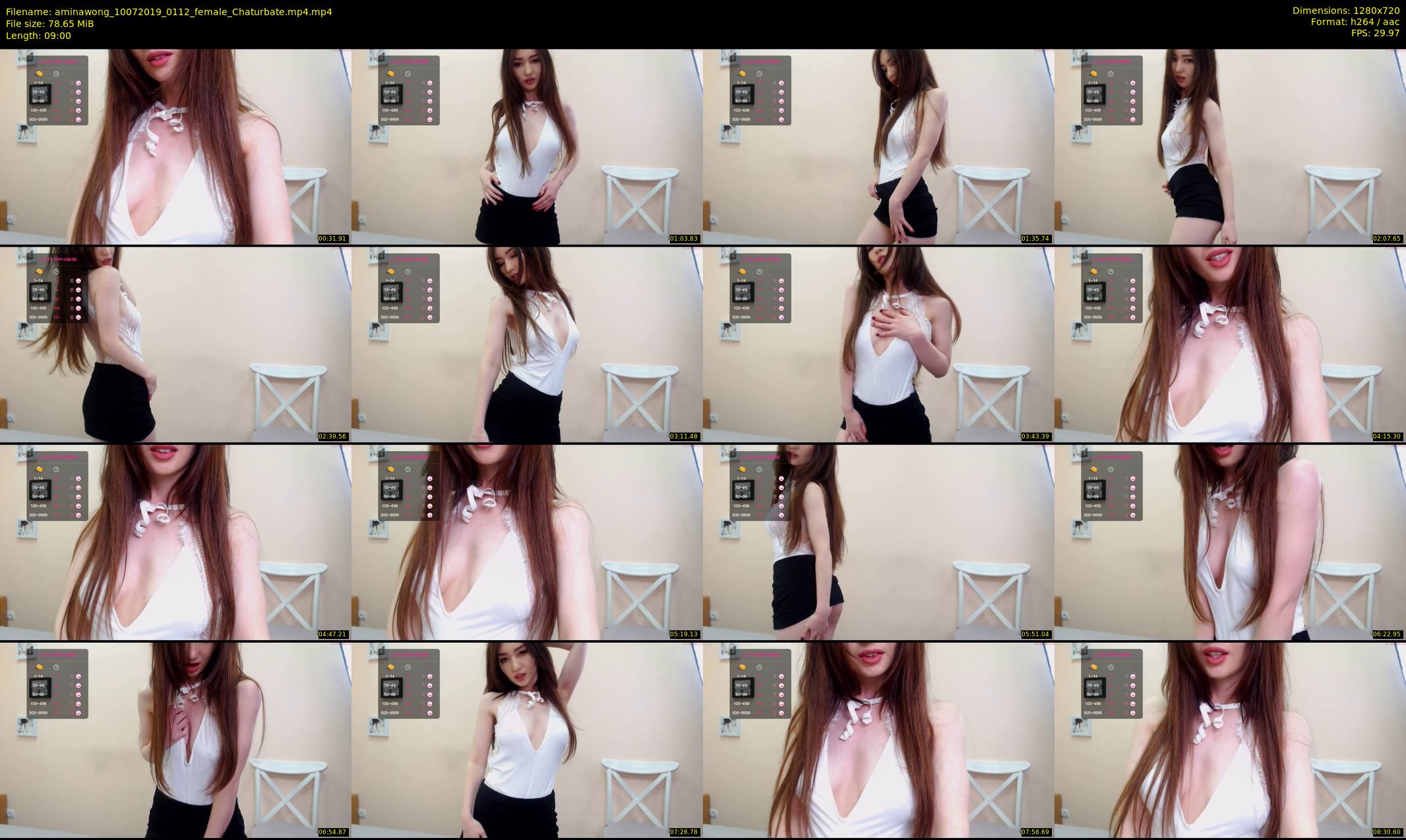 aminawong — 9 minute Chaturbate female cam show recording, 720p, Jul 10, 2019