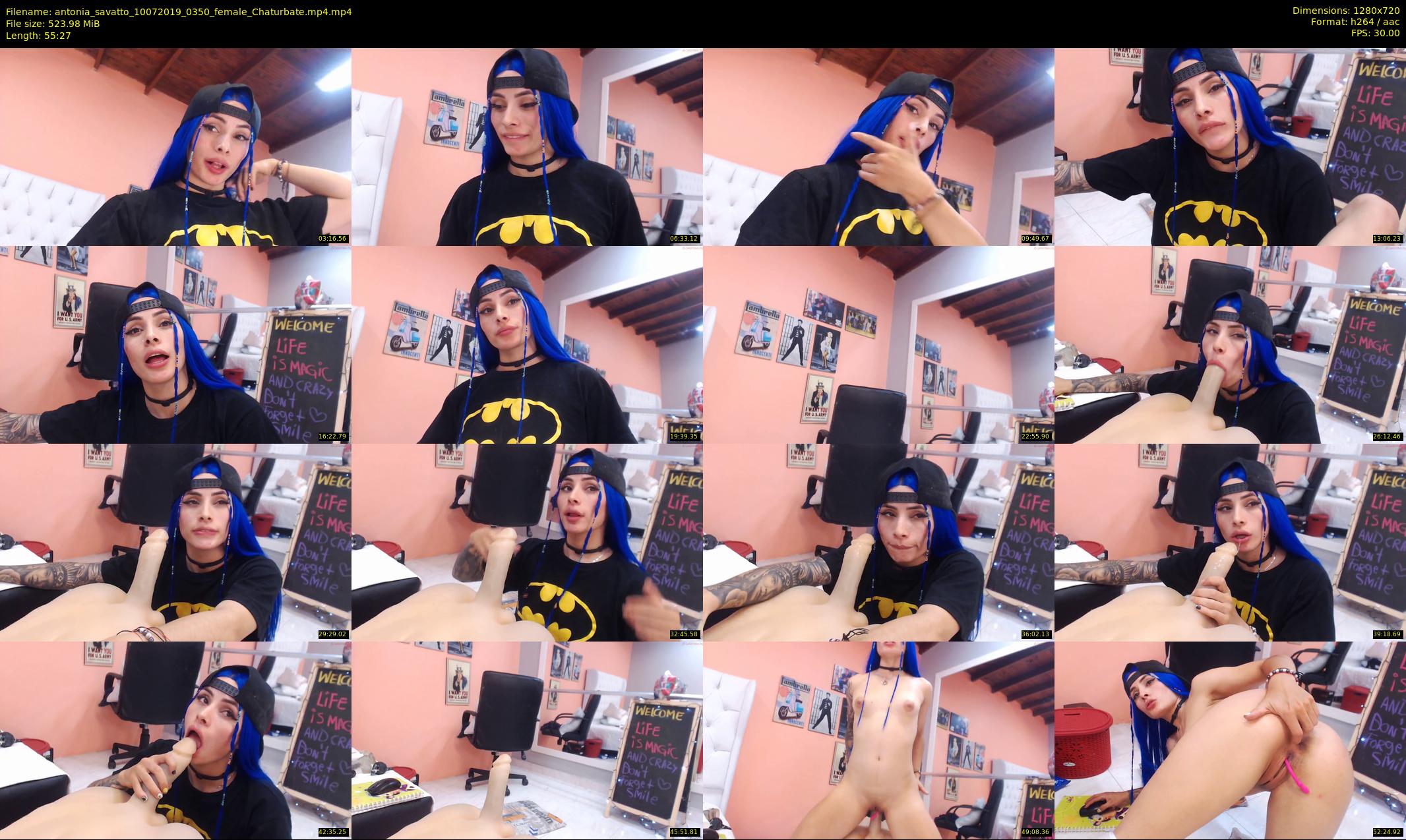 antonia_savatto — 56 minute Chaturbate female cam show recording, 720p, Jul 10, 2019