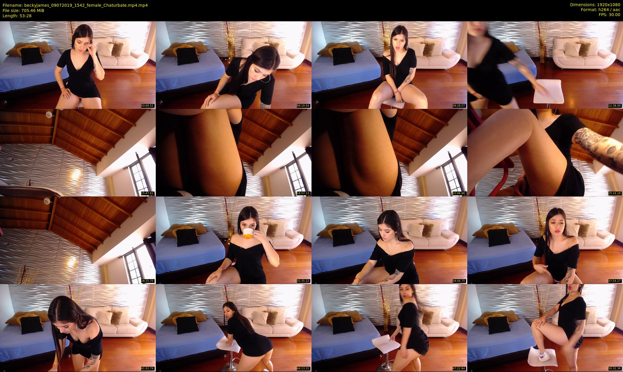 beckyjames — 54 minute Chaturbate female cam show recording, 1080p, Jul 9, 2019