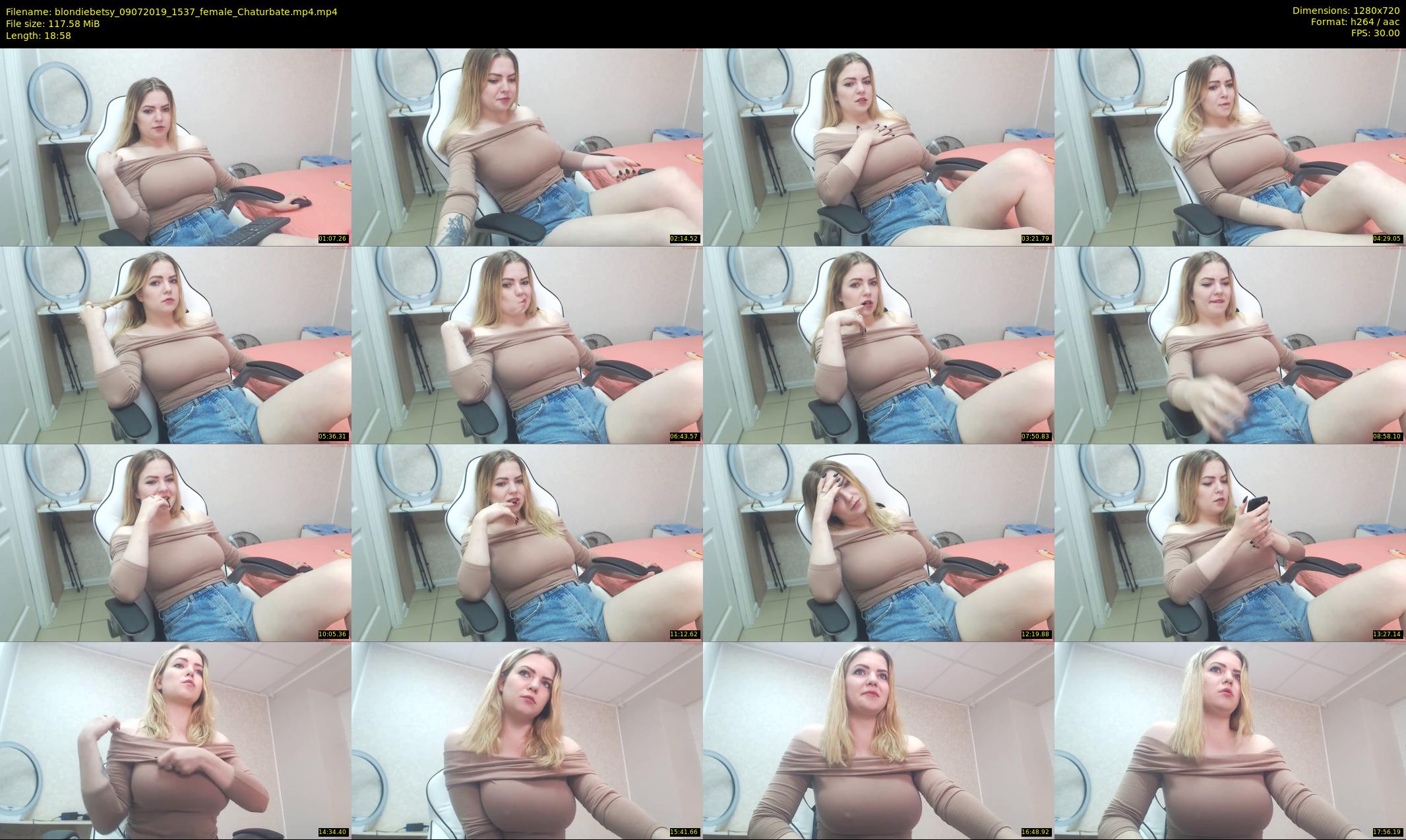 blondiebetsy — 19 minute Chaturbate female cam show recording, 720p, Jul 9, 2019