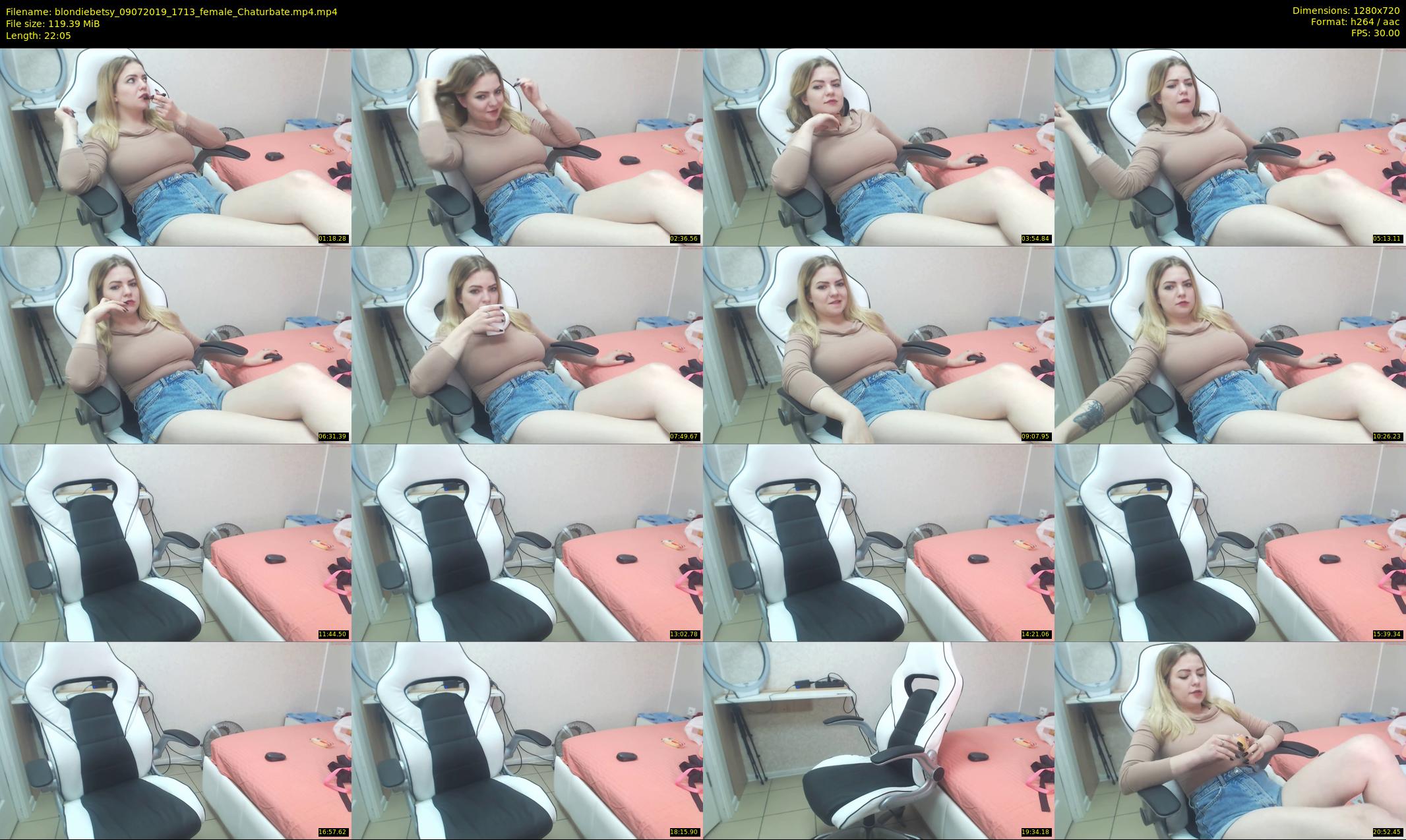 blondiebetsy — 23 minute Chaturbate female cam show recording, 720p, Jul 9, 2019