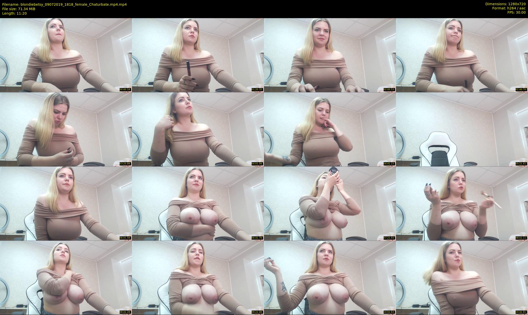 blondiebetsy — 12 minute Chaturbate female cam show recording, 720p, Jul 9, 2019