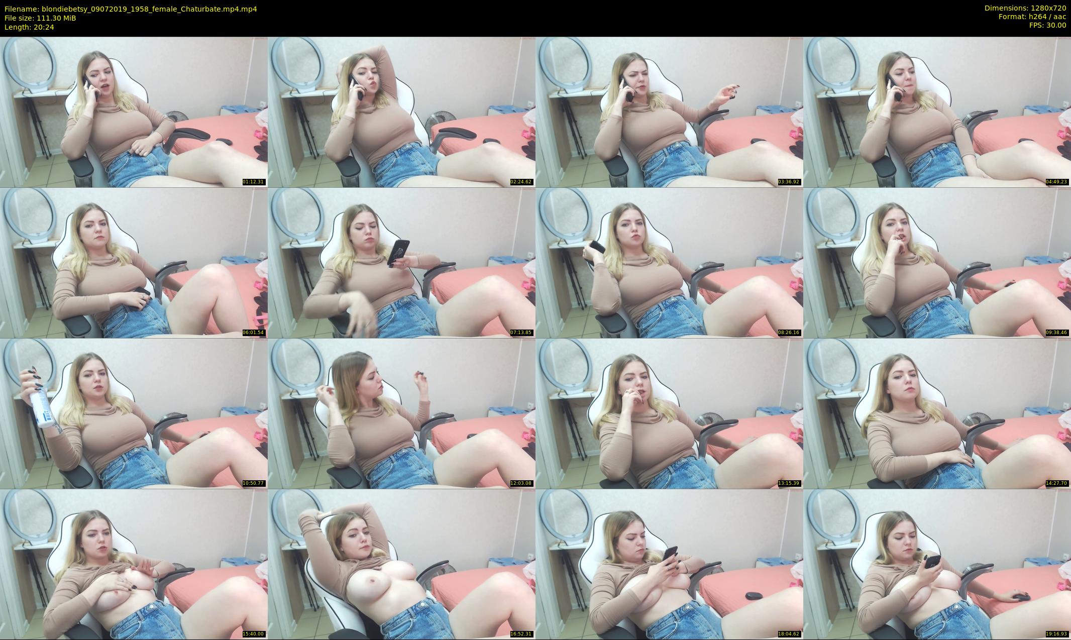 blondiebetsy — 21 minute Chaturbate female cam show recording, 720p, Jul 9, 2019