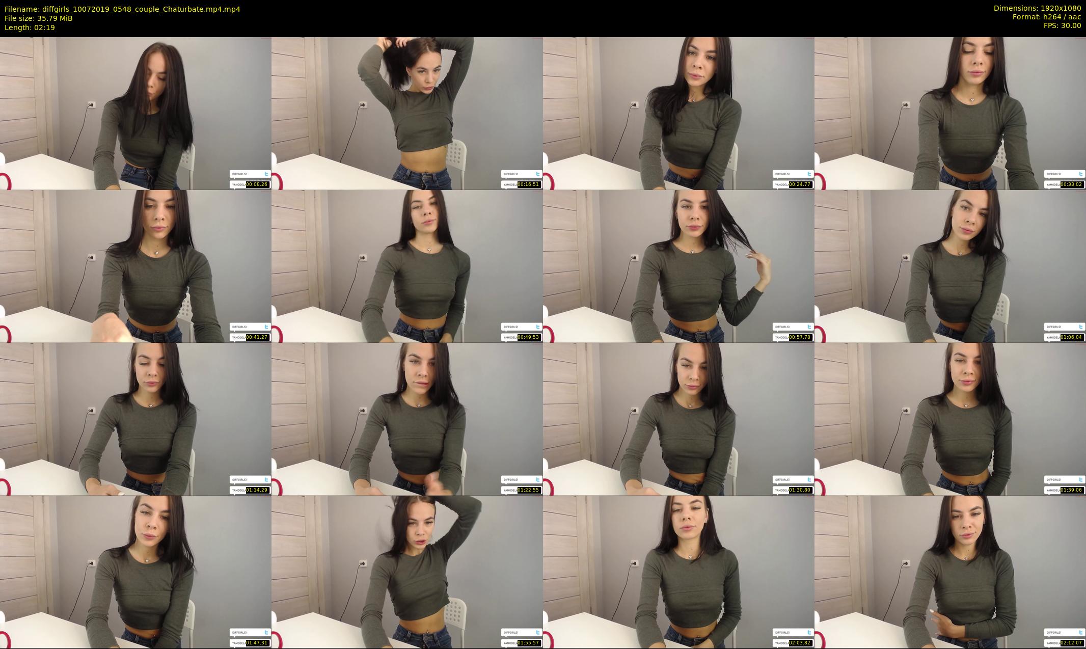 diffgirls — 3 minute Chaturbate female cam show recording, 1080p, Jul 10, 2019