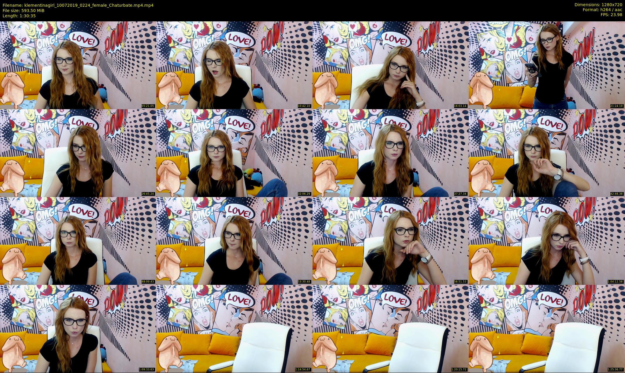 klementinagirl — 91 minute Chaturbate female cam show recording, 720p, Jul 10, 2019