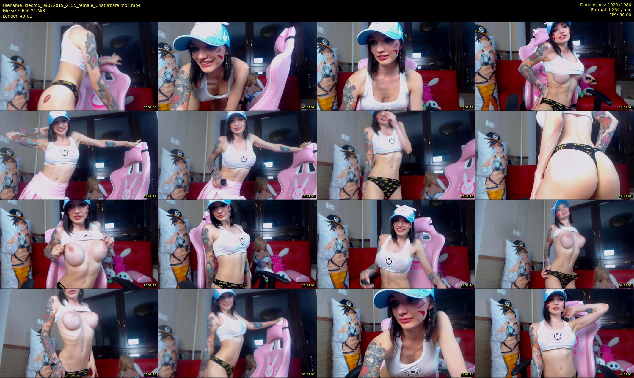 kleofox — 44 minute Chaturbate female cam show recording, 1080p, Jul 9, 2019