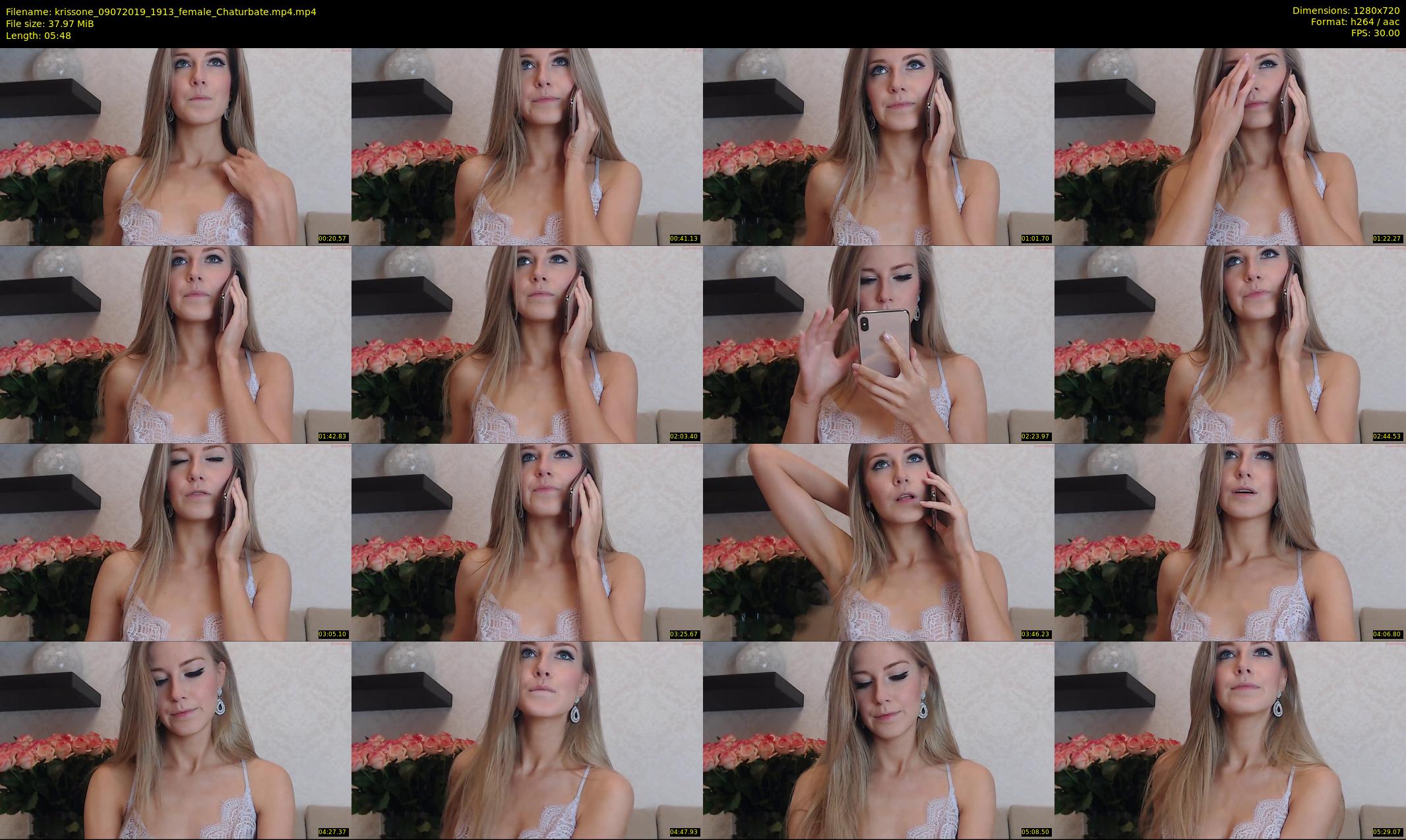krissone — 6 minute Chaturbate female cam show recording, 720p, Jul 9, 2019