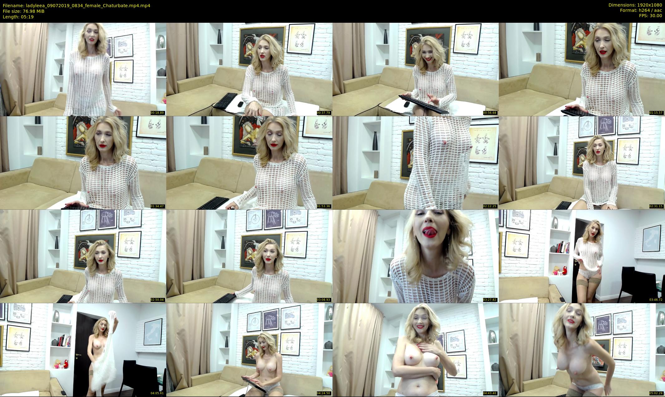 ladyleea — 6 minute Chaturbate female cam show recording, 1080p, Jul 9, 2019