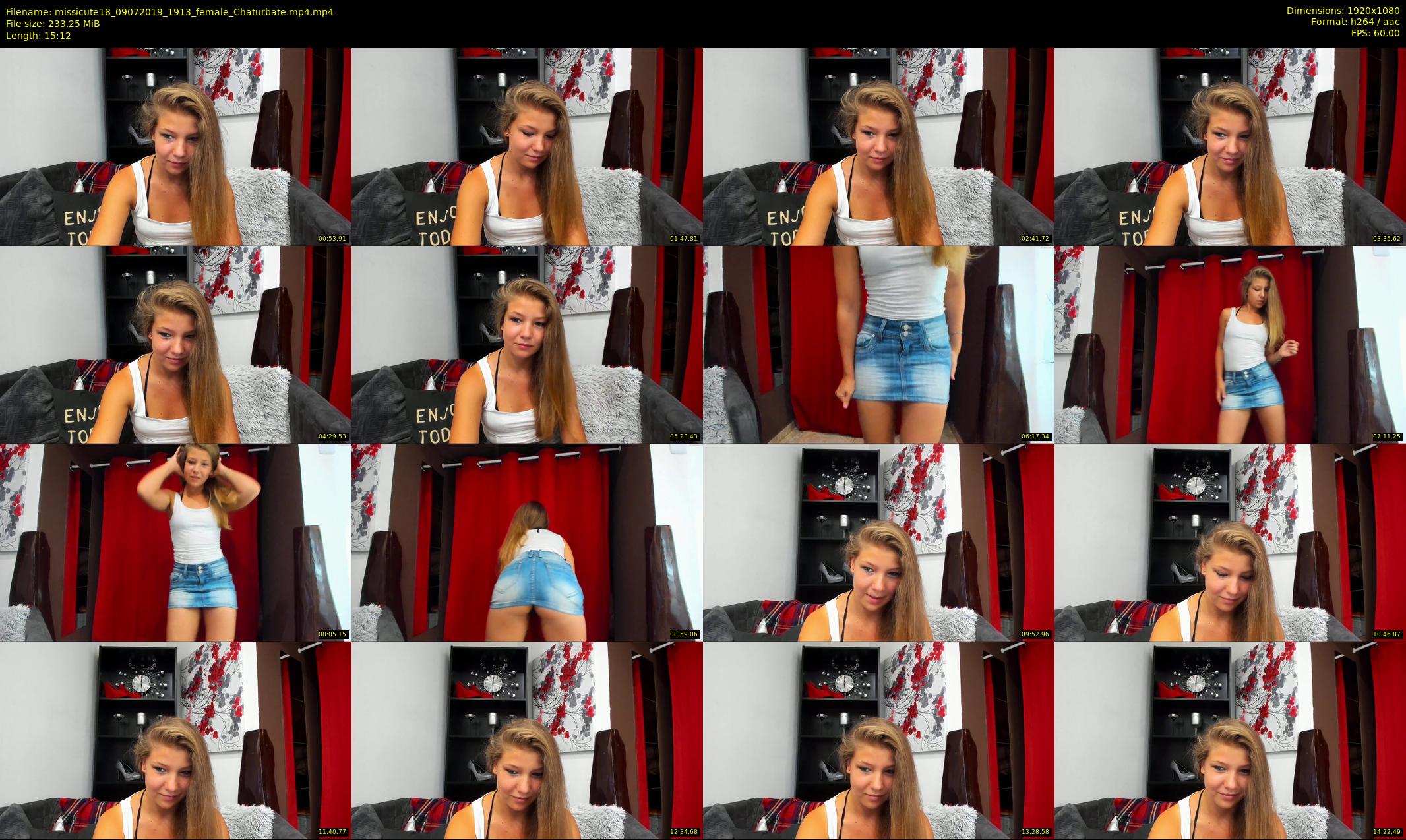 missicute18 — 16 minute Chaturbate female cam show recording, 1080p, Jul 9, 2019