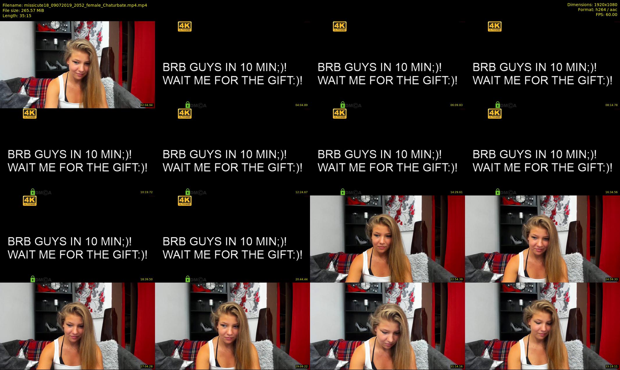 missicute18 — 36 minute Chaturbate female cam show recording, 1080p, Jul 9, 2019
