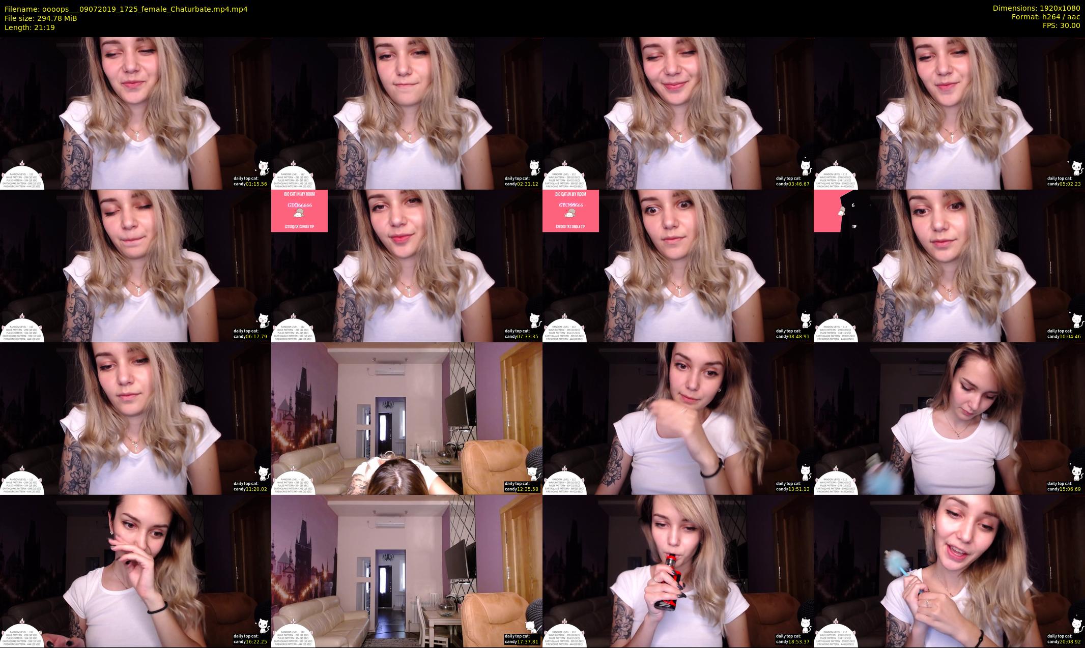 oooops__ — 22 minute Chaturbate female cam show recording, 1080p, Jul 9, 2019