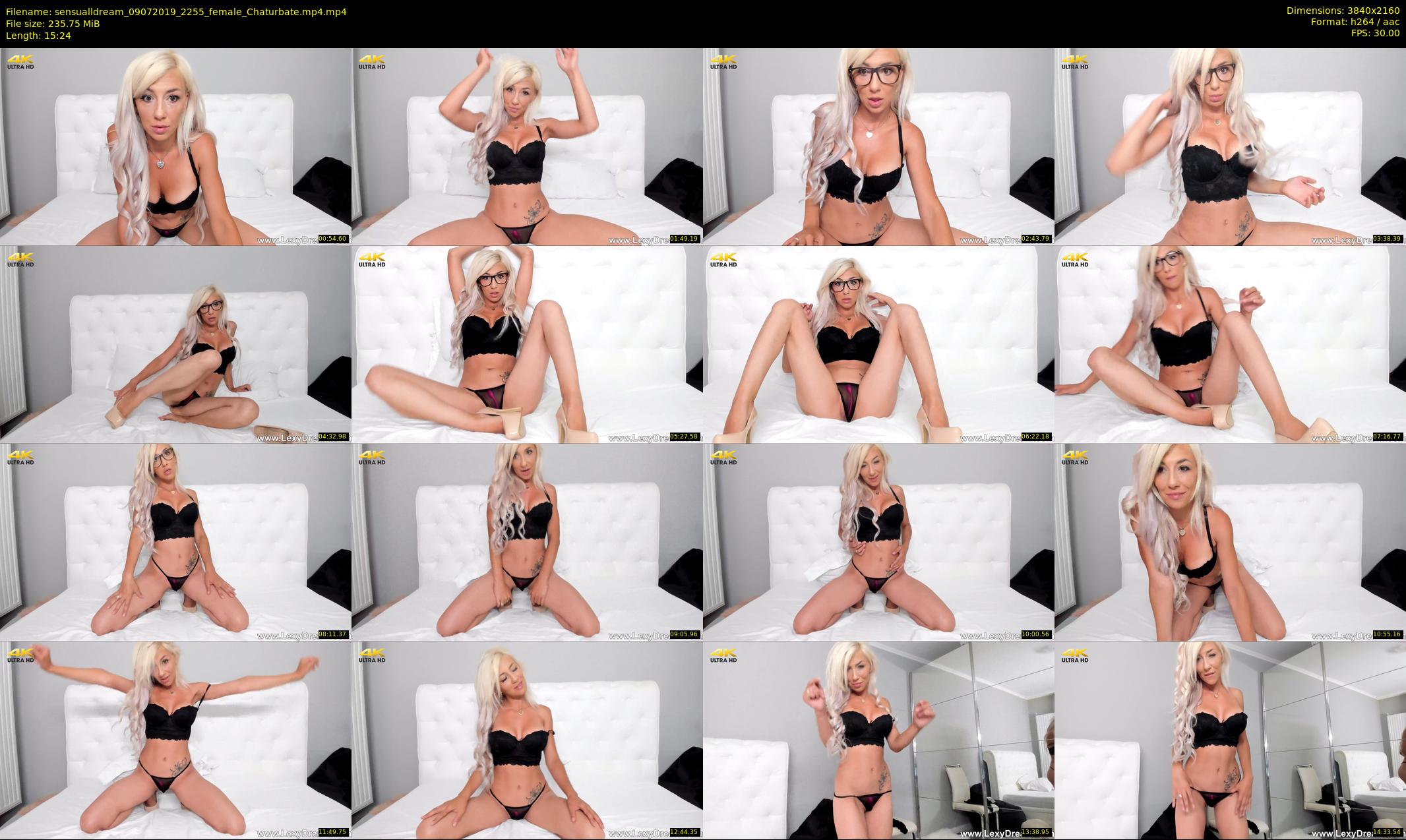 sensualldream — 16 minute Chaturbate female cam show recording, 4K, Jul 9, 2019