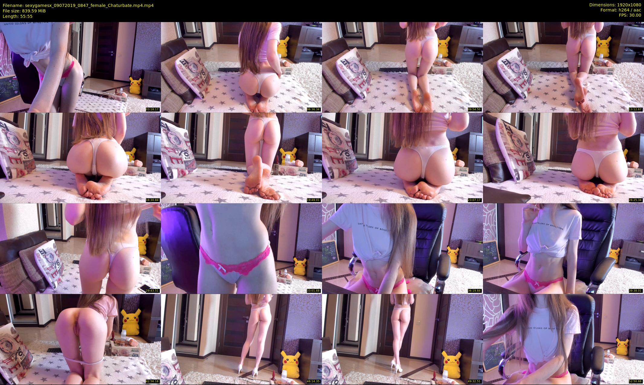 sexygamesx — 56 minute Chaturbate female cam show recording, 1080p, Jul 9, 2019
