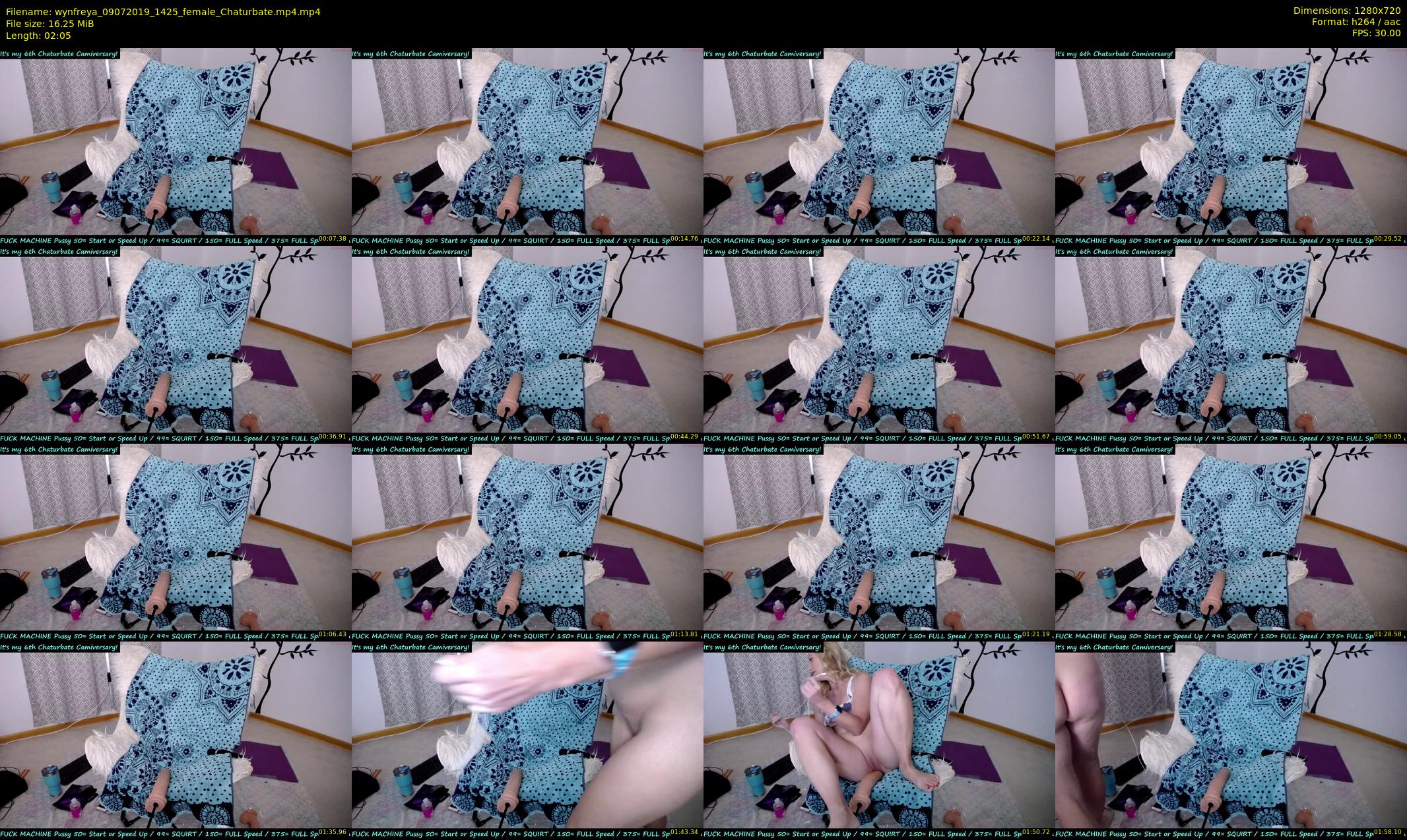 wynfreya — 3 minute Chaturbate female cam show recording, 720p, Jul 9, 2019