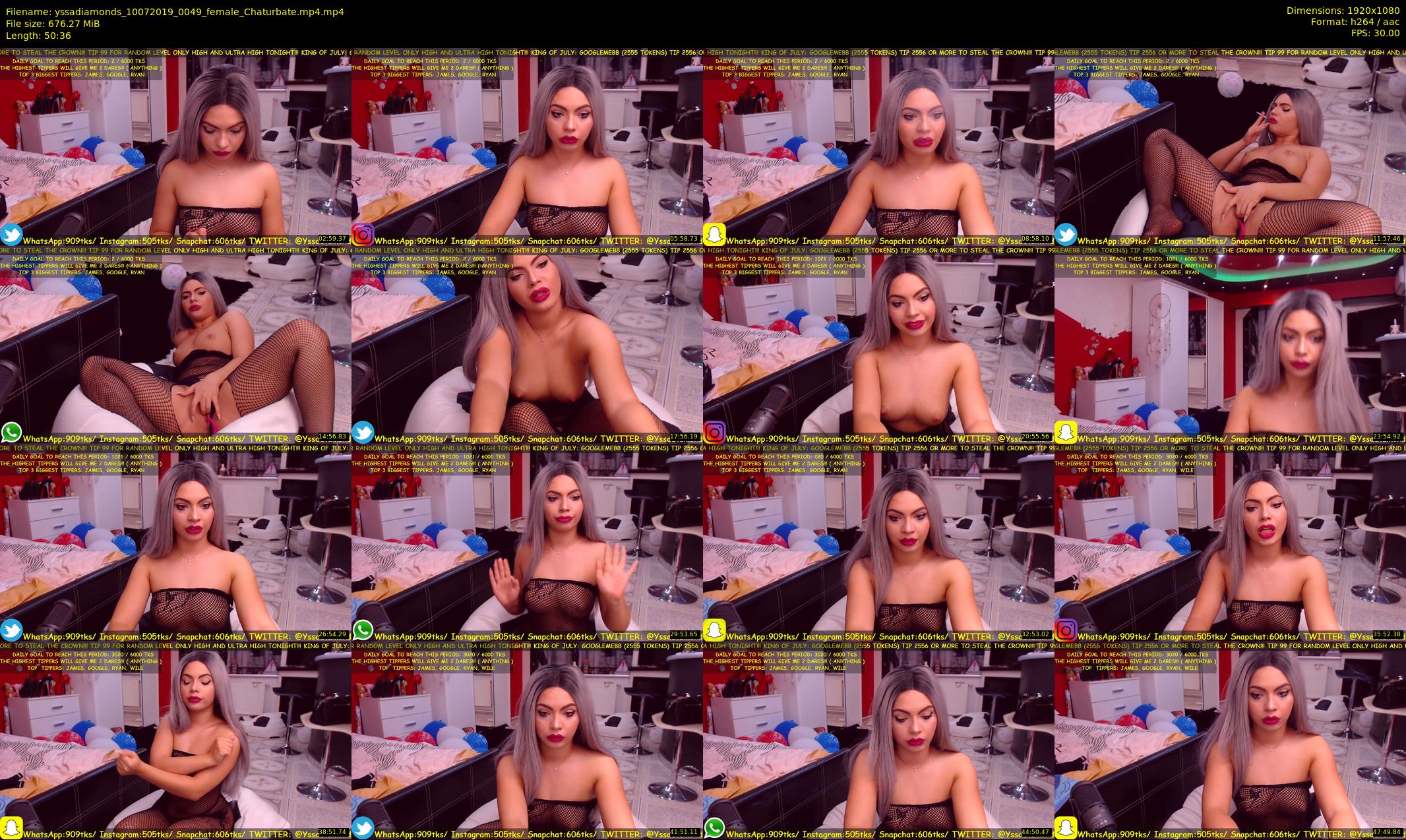 yssadiamonds — 51 minute Chaturbate female cam show recording, 1080p, Jul 10, 2019
