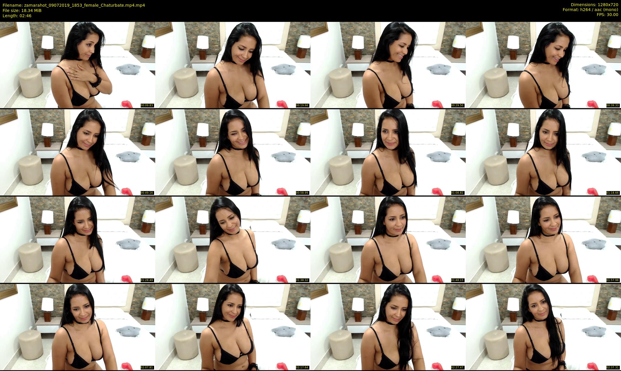 zamarahot — 3 minute Chaturbate female cam show recording, 720p, Jul 9, 2019