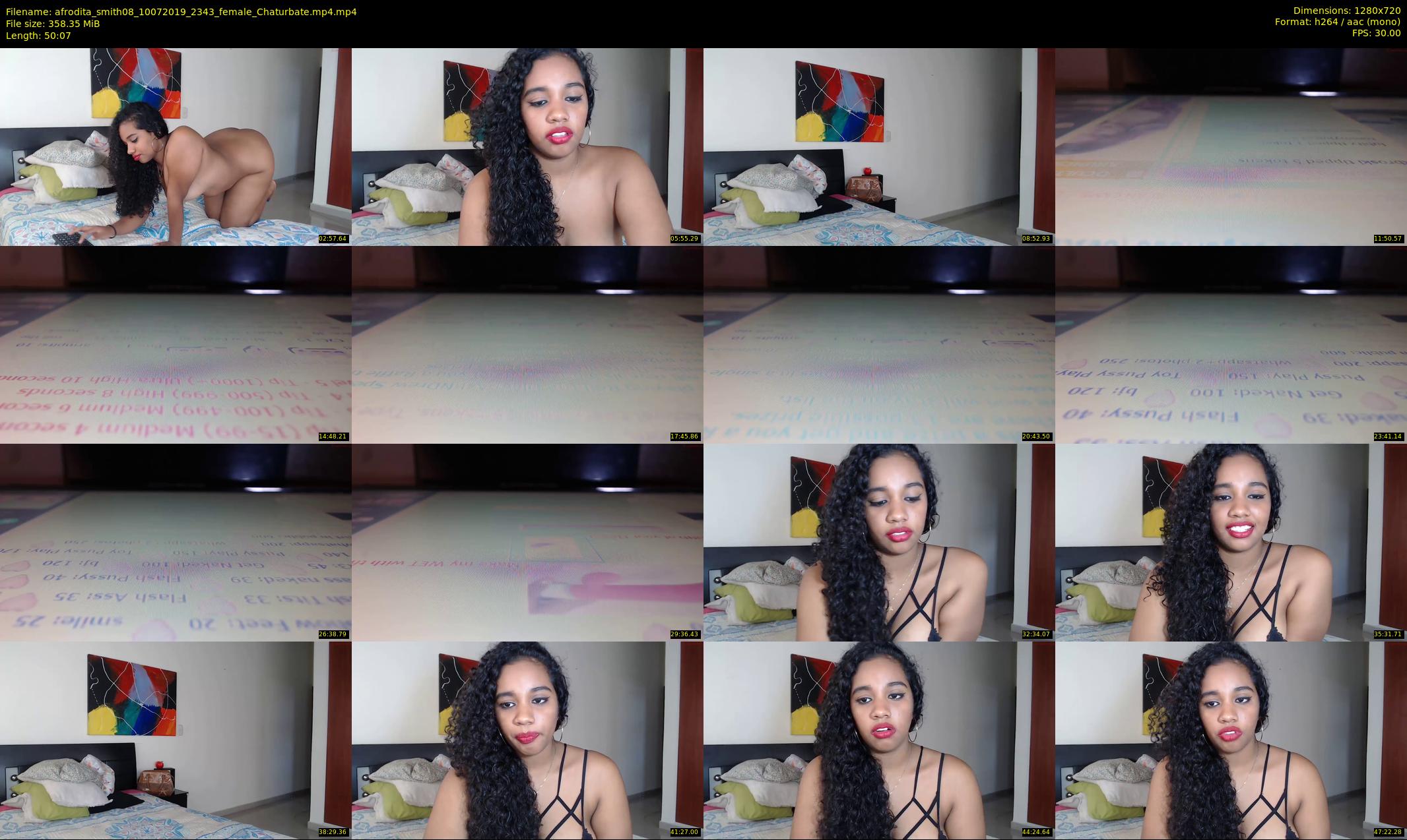 afrodita_smith08 — 51 minute Chaturbate female cam show recording, 720p, Jul 10, 2019