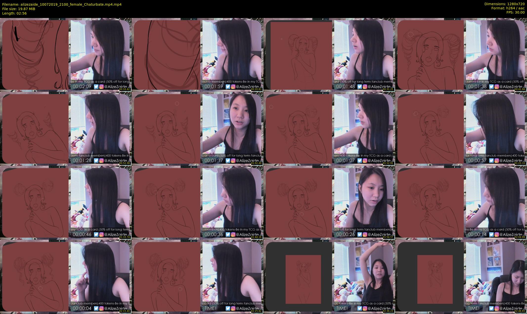 alizezaide — 3 minute Chaturbate female cam show recording, 720p, Jul 10, 2019