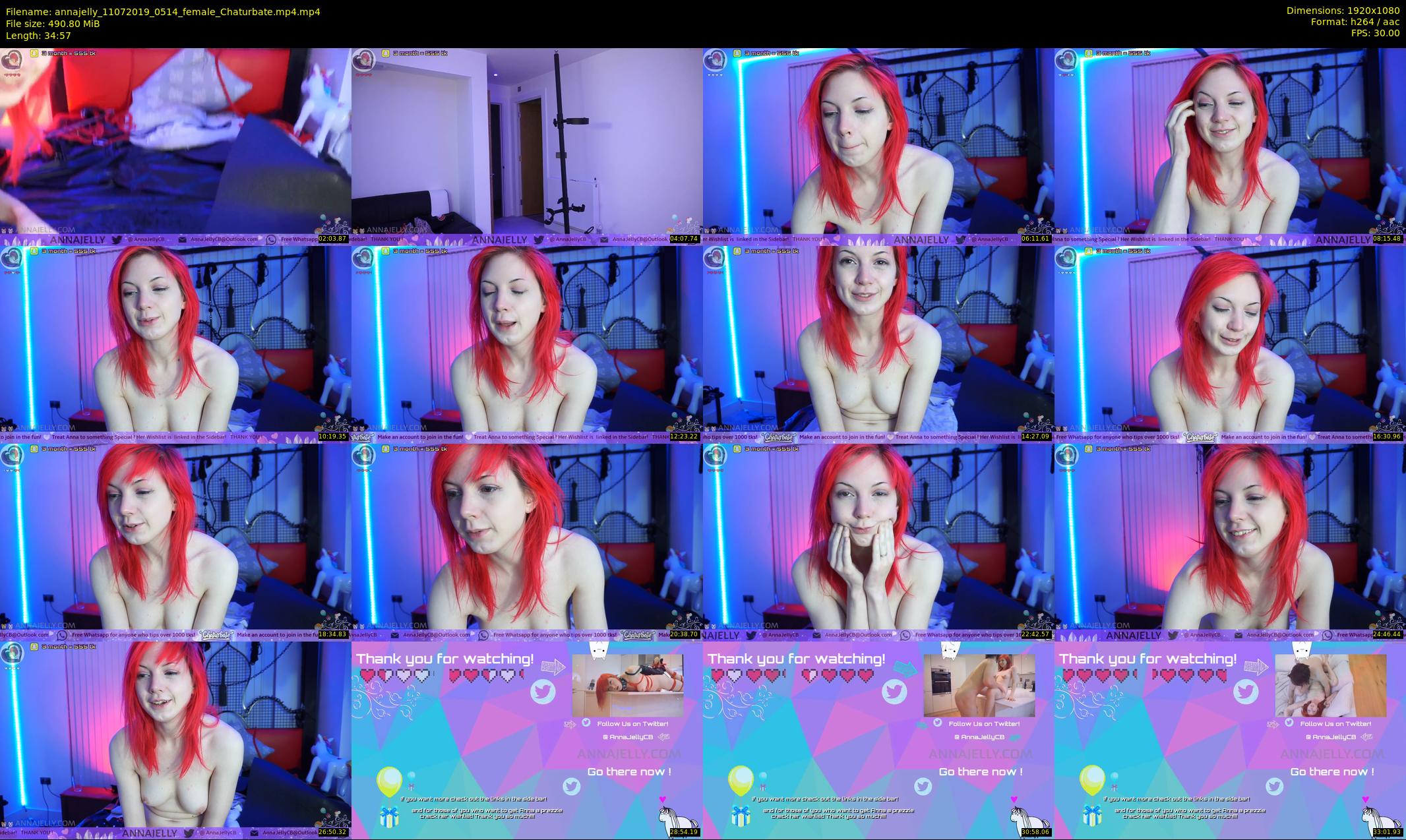 annajelly — 35 minute Chaturbate couple cam show recording, 1080p, Jul 11, 2019