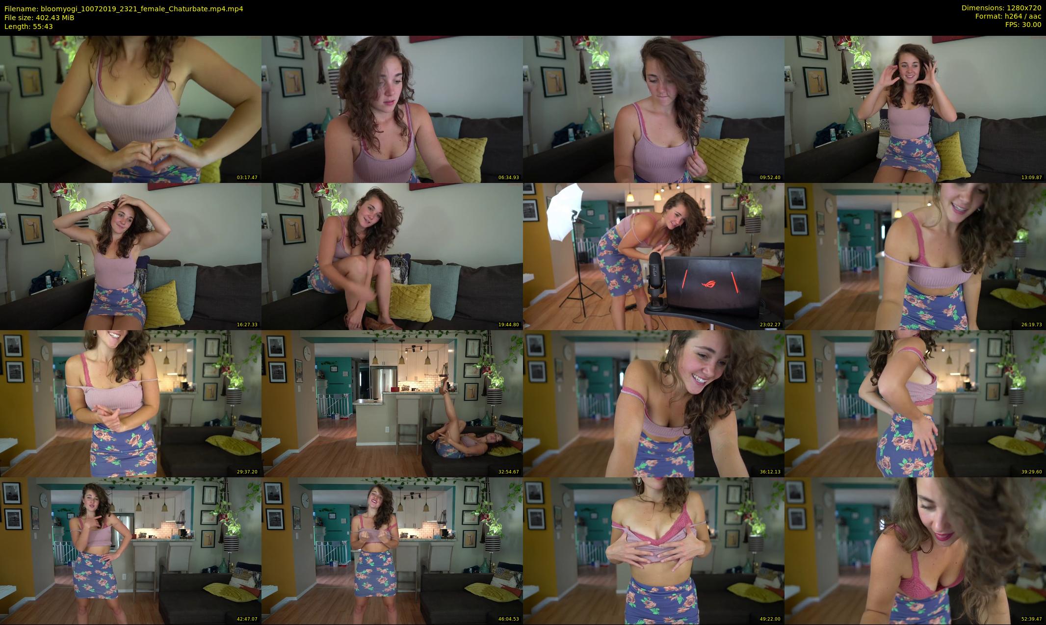 bloomyogi — 56 minute Chaturbate female cam show recording, 720p, Jul 10, 2019