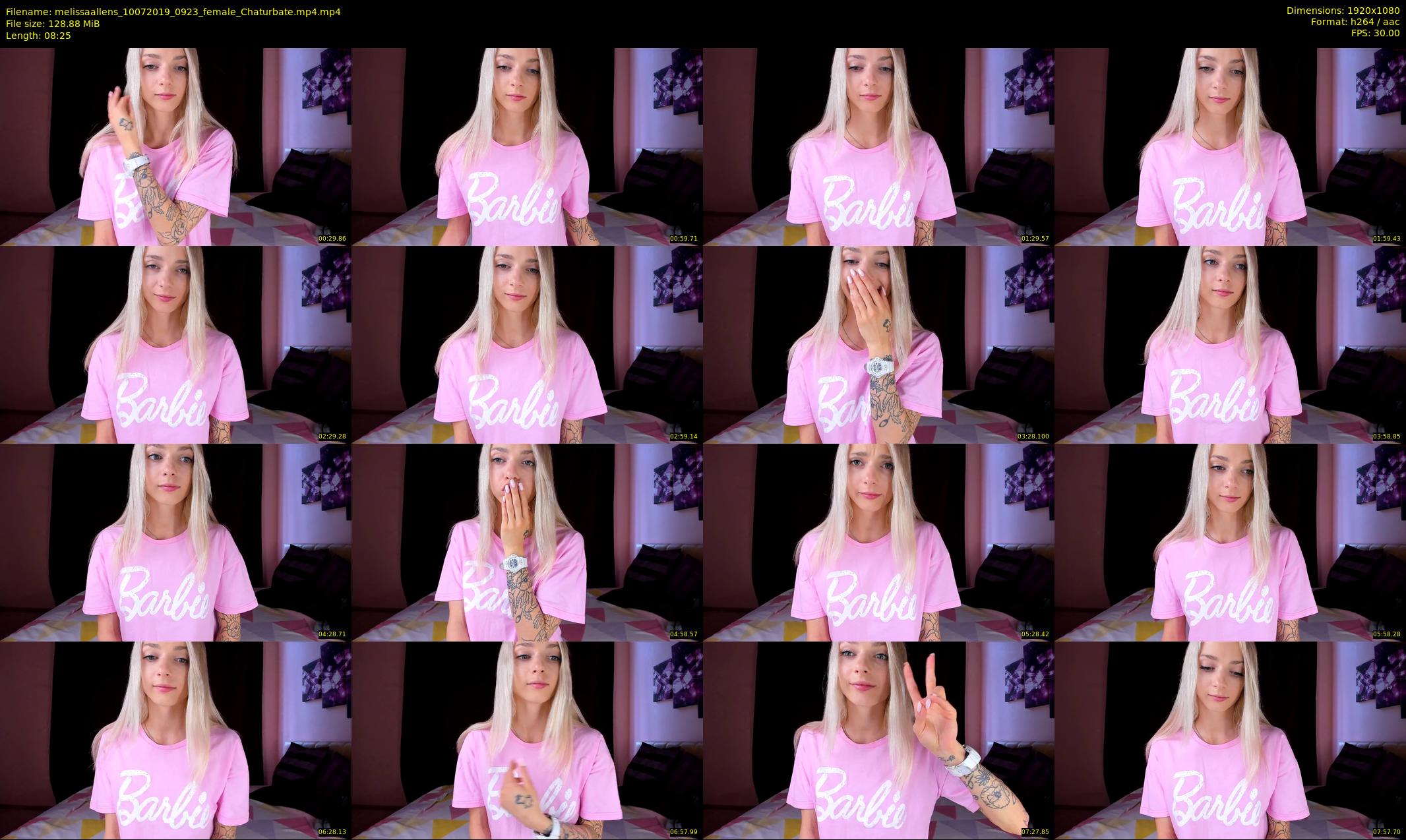 melissaallens — 9 minute Chaturbate female cam show recording, 1080p, Jul 10, 2019