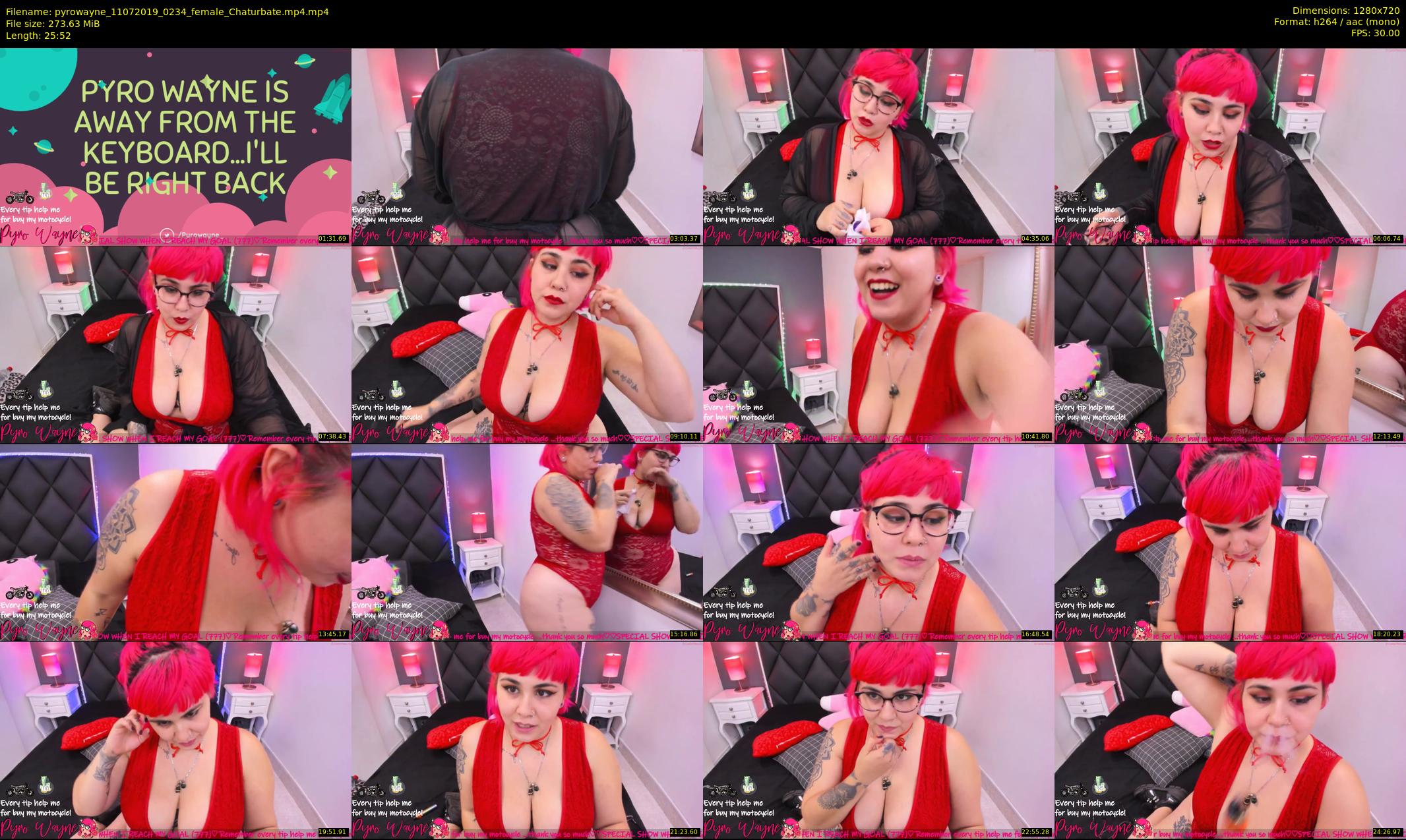 pyrowayne — 26 minute Chaturbate female cam show recording, 720p, Jul 11, 2019