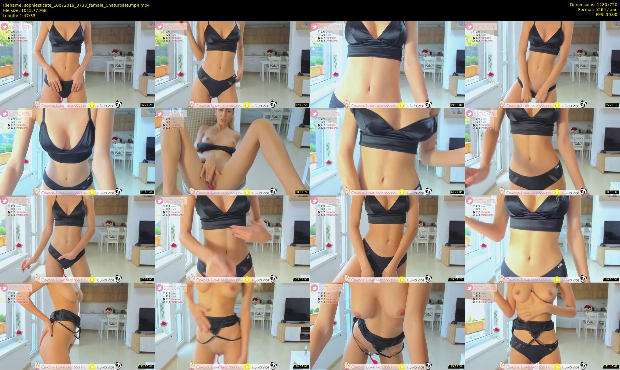 sophiesticate — 108 minute Chaturbate female cam show recording, 720p, Jul 10, 2019