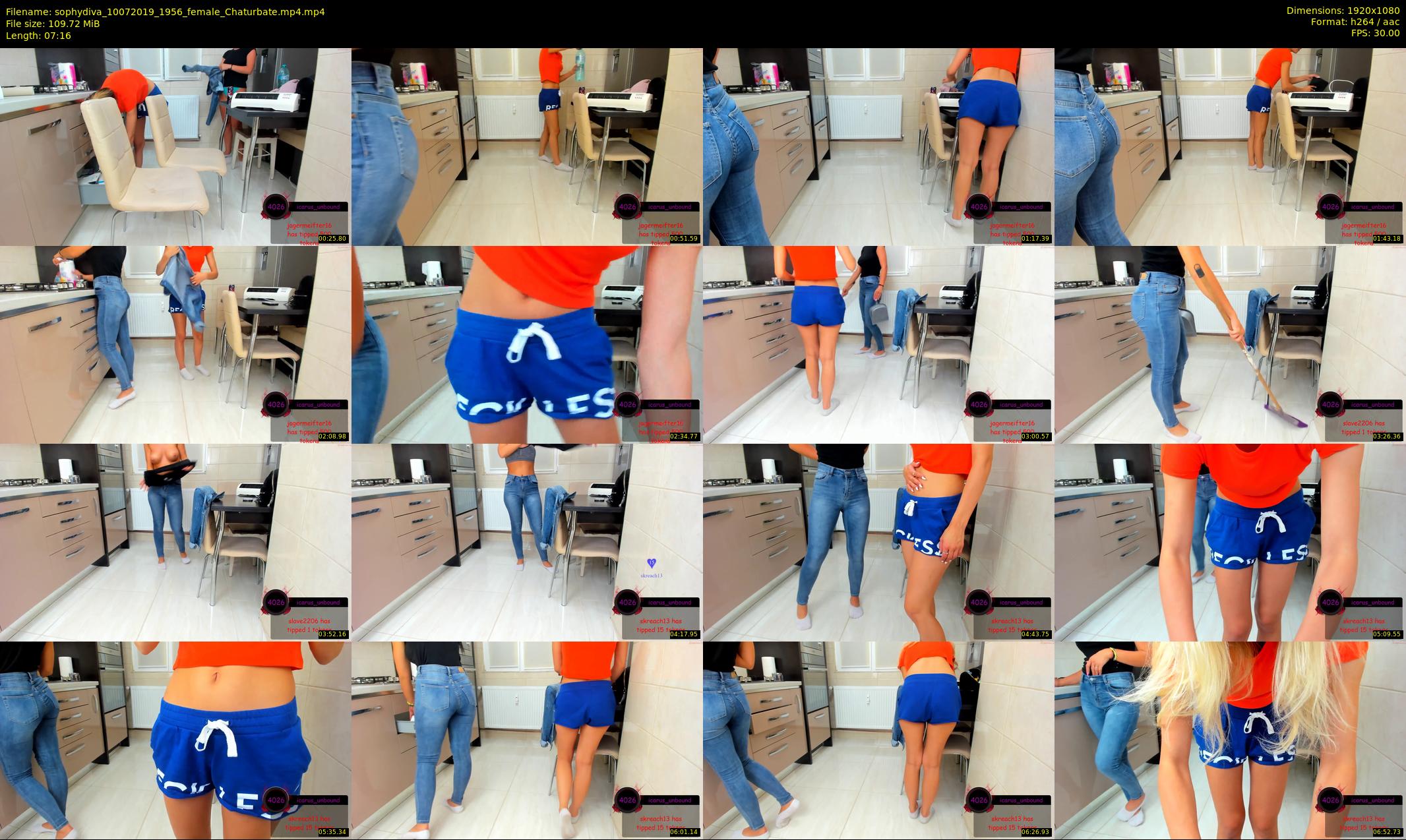sophydiva — 8 minute Chaturbate female cam show recording, 1080p, Jul 10, 2019