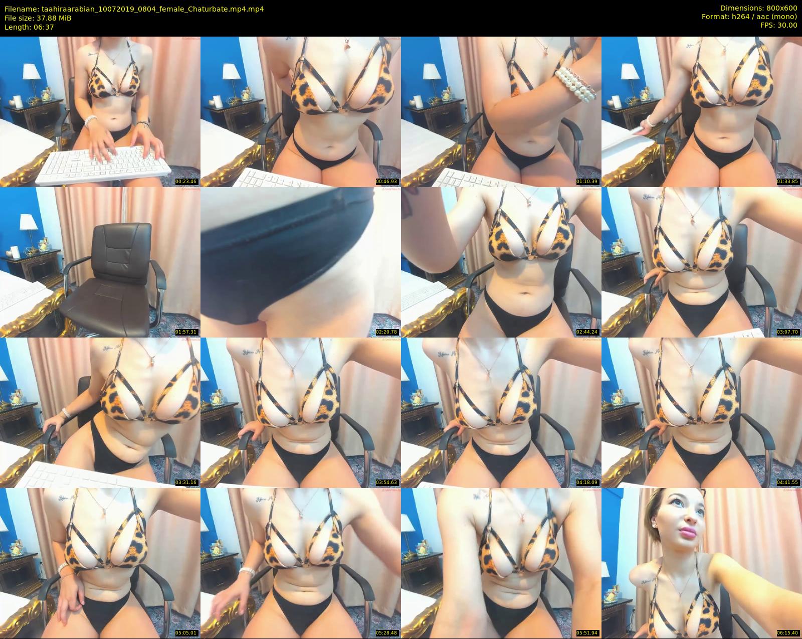 taahiraarabian — 7 minute Chaturbate female cam show recording, 480p, Jul 10, 2019