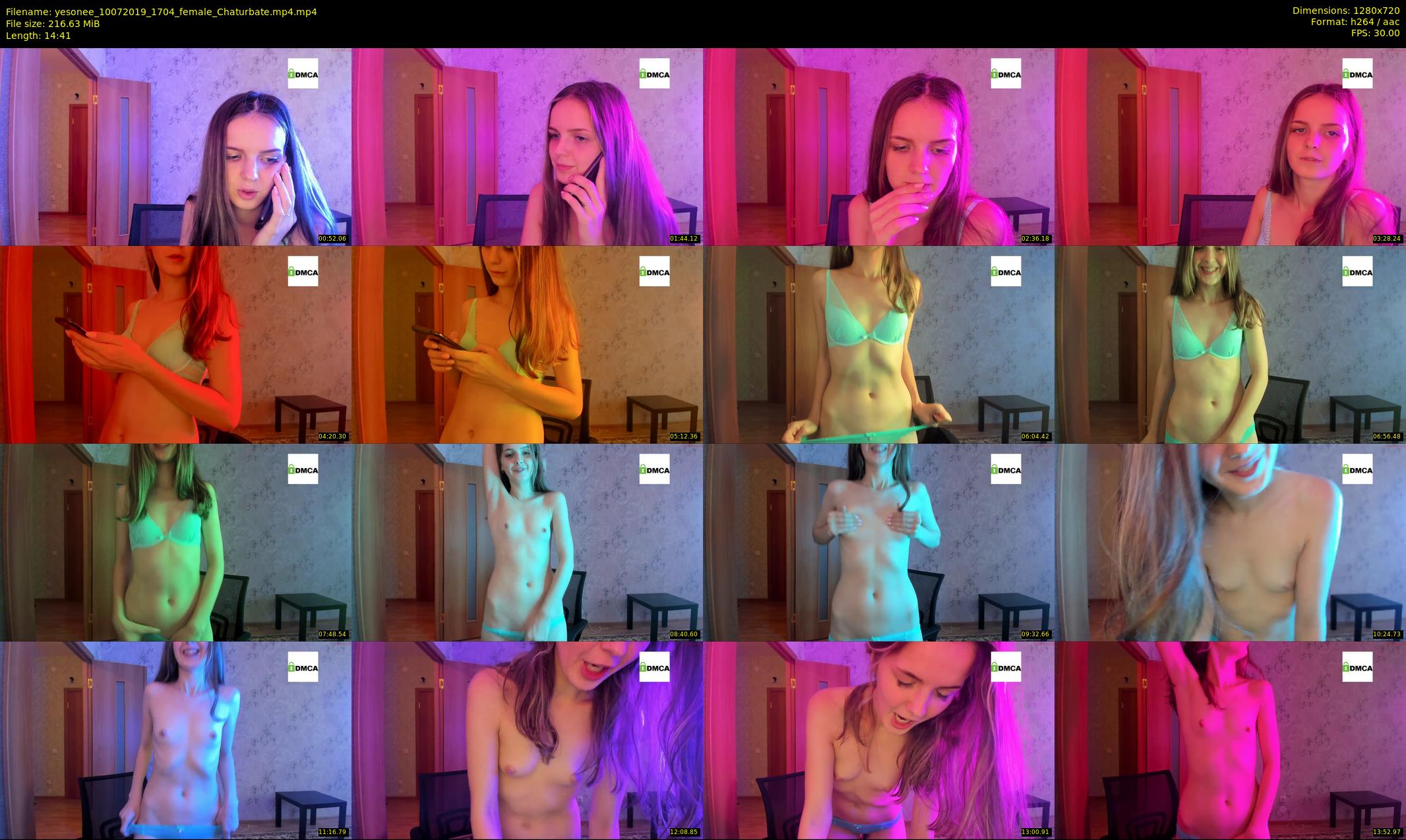 yesonee — 15 minute Chaturbate female cam show recording, 720p, Jul 10, 2019