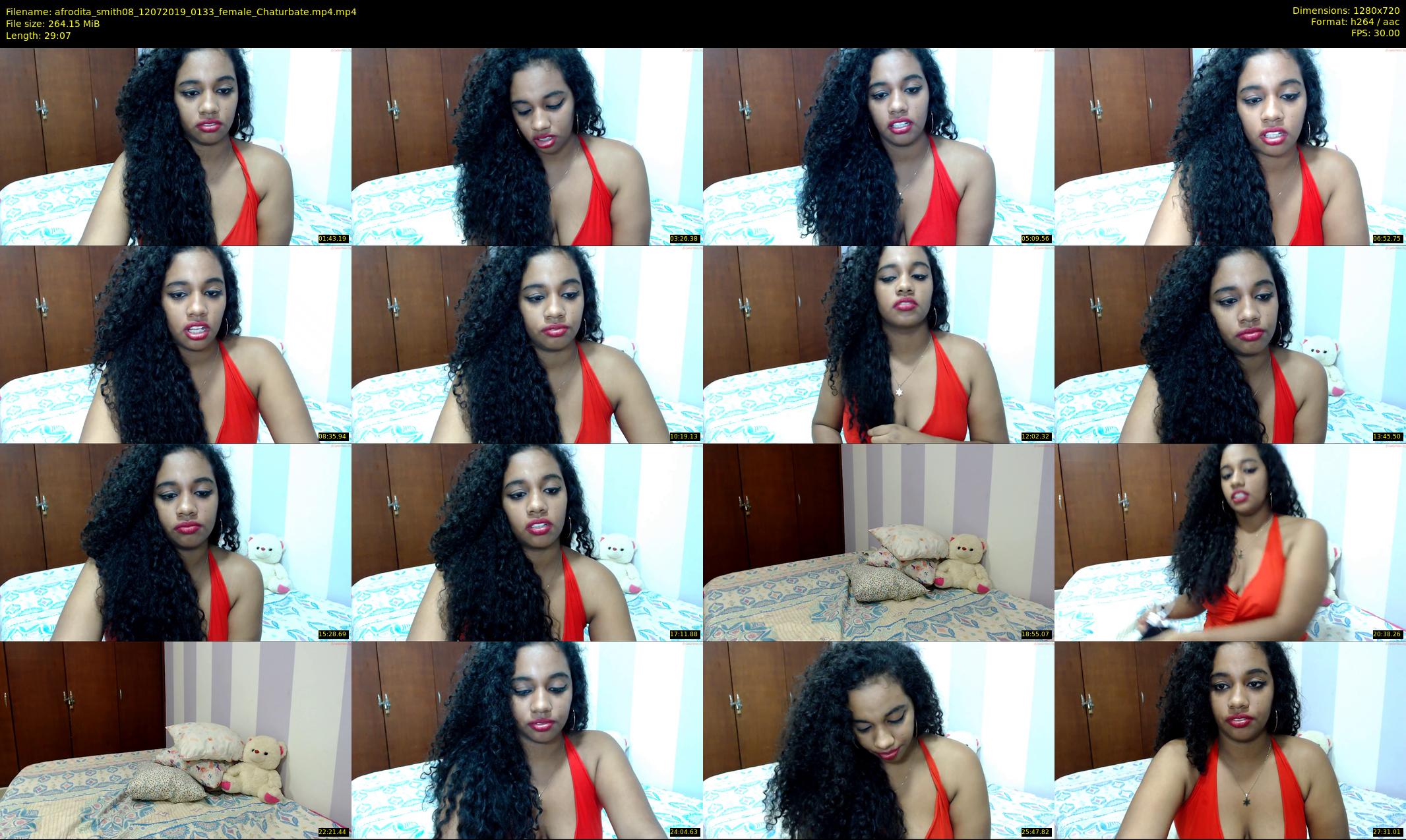 afrodita_smith08 — 30 minute Chaturbate female cam show recording, 720p, Jul 12, 2019