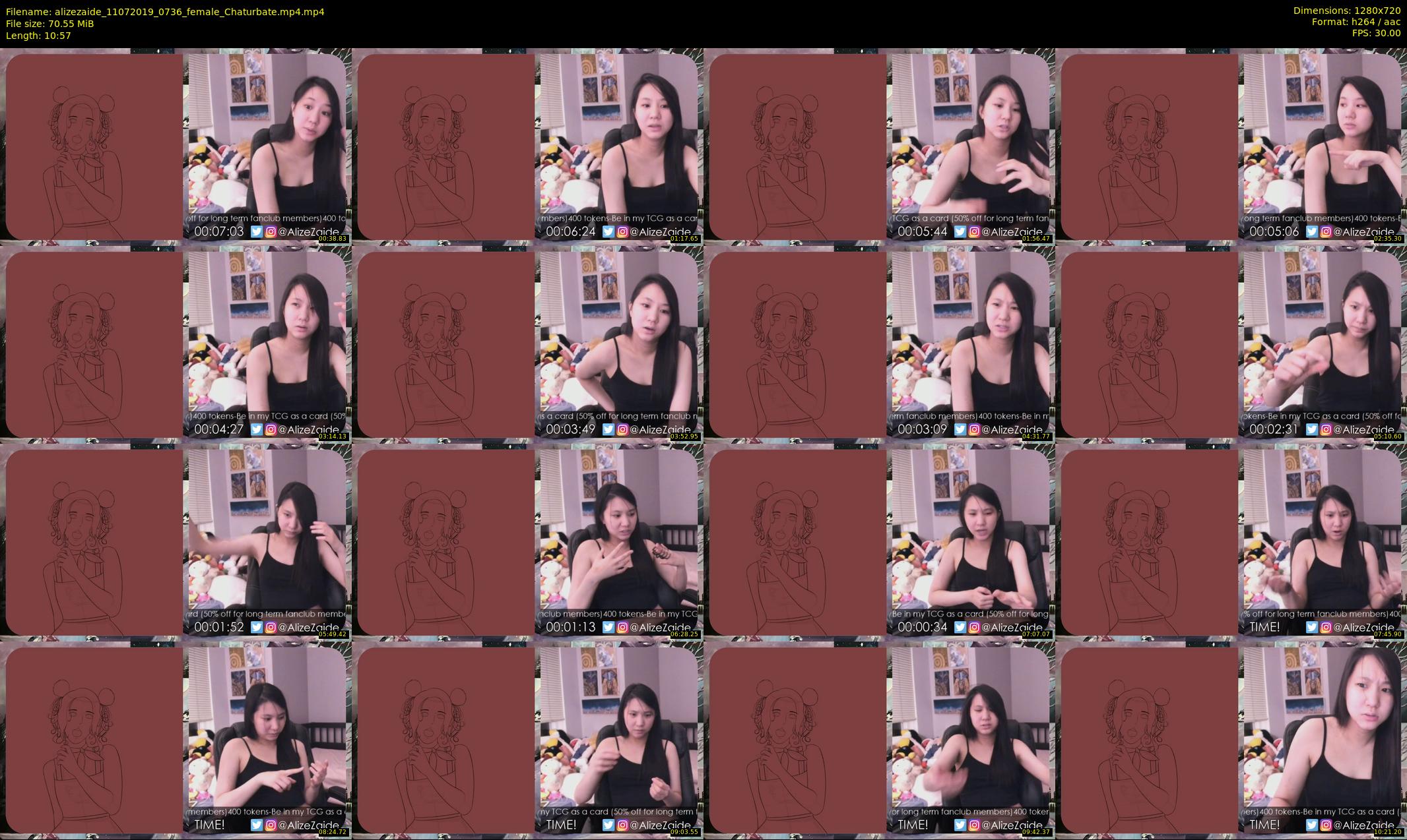 alizezaide — 11 minute Chaturbate female cam show recording, 720p, Jul 11, 2019