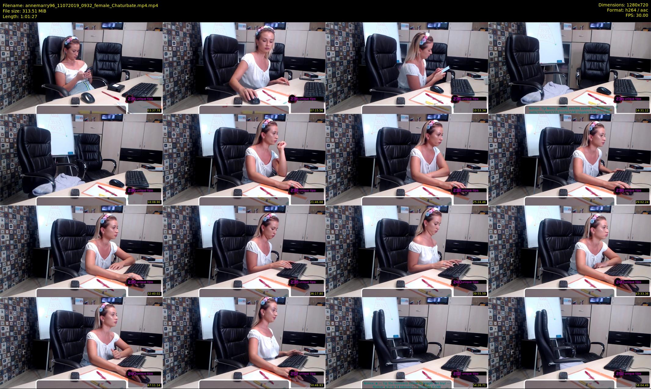 annemarry96 — 62 minute Chaturbate female cam show recording, 720p, Jul 11, 2019