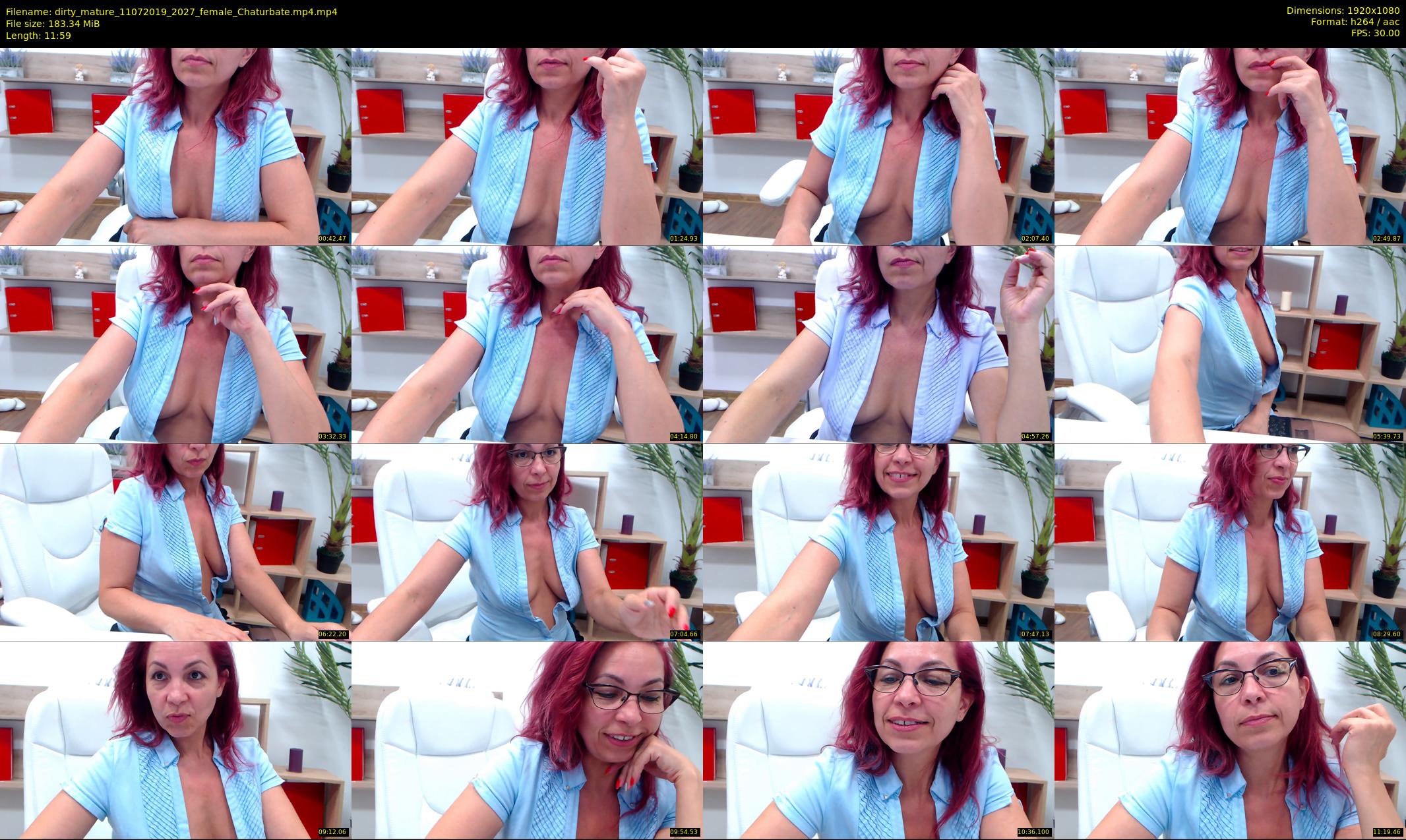 dirty_mature — 12 minute Chaturbate female cam show recording, 1080p, Jul 11, 2019
