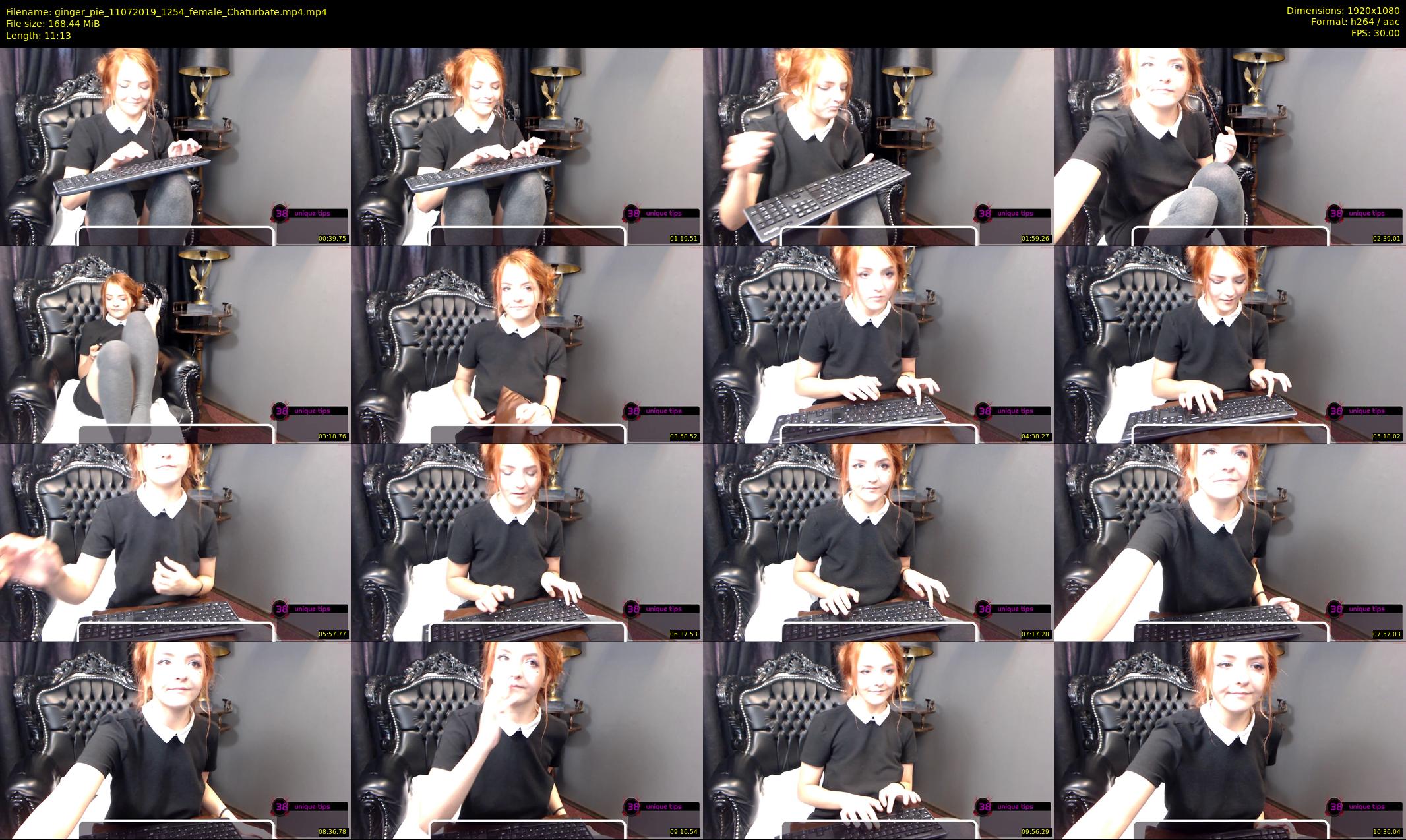 ginger_pie — 12 minute Chaturbate female cam show recording, 1080p, Jul 11, 2019