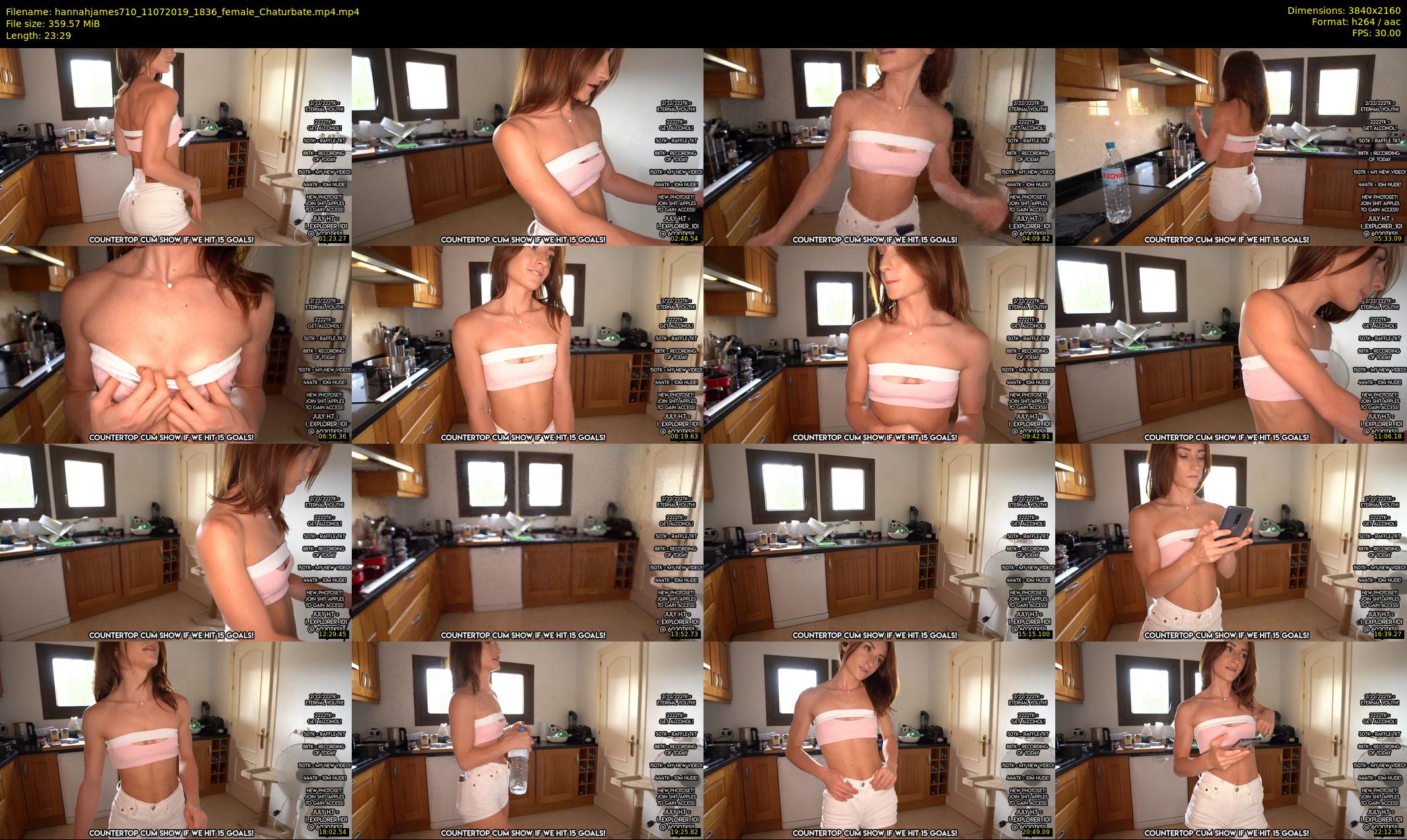 hannahjames710 — 24 minute Chaturbate female cam show recording, 4K, Jul 11, 2019