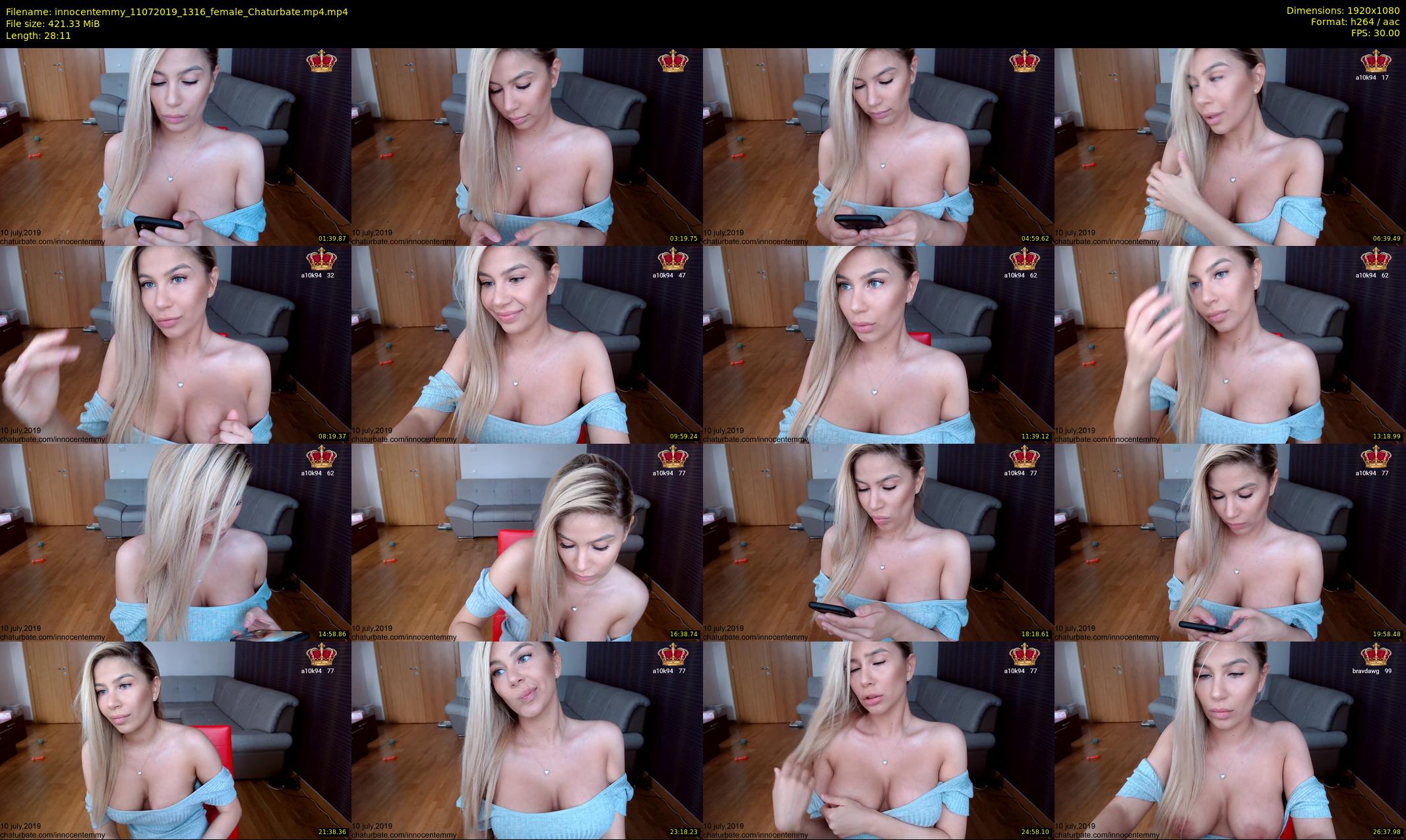 innocentemmy — 29 minute Chaturbate female cam show recording, 1080p, Jul 11, 2019